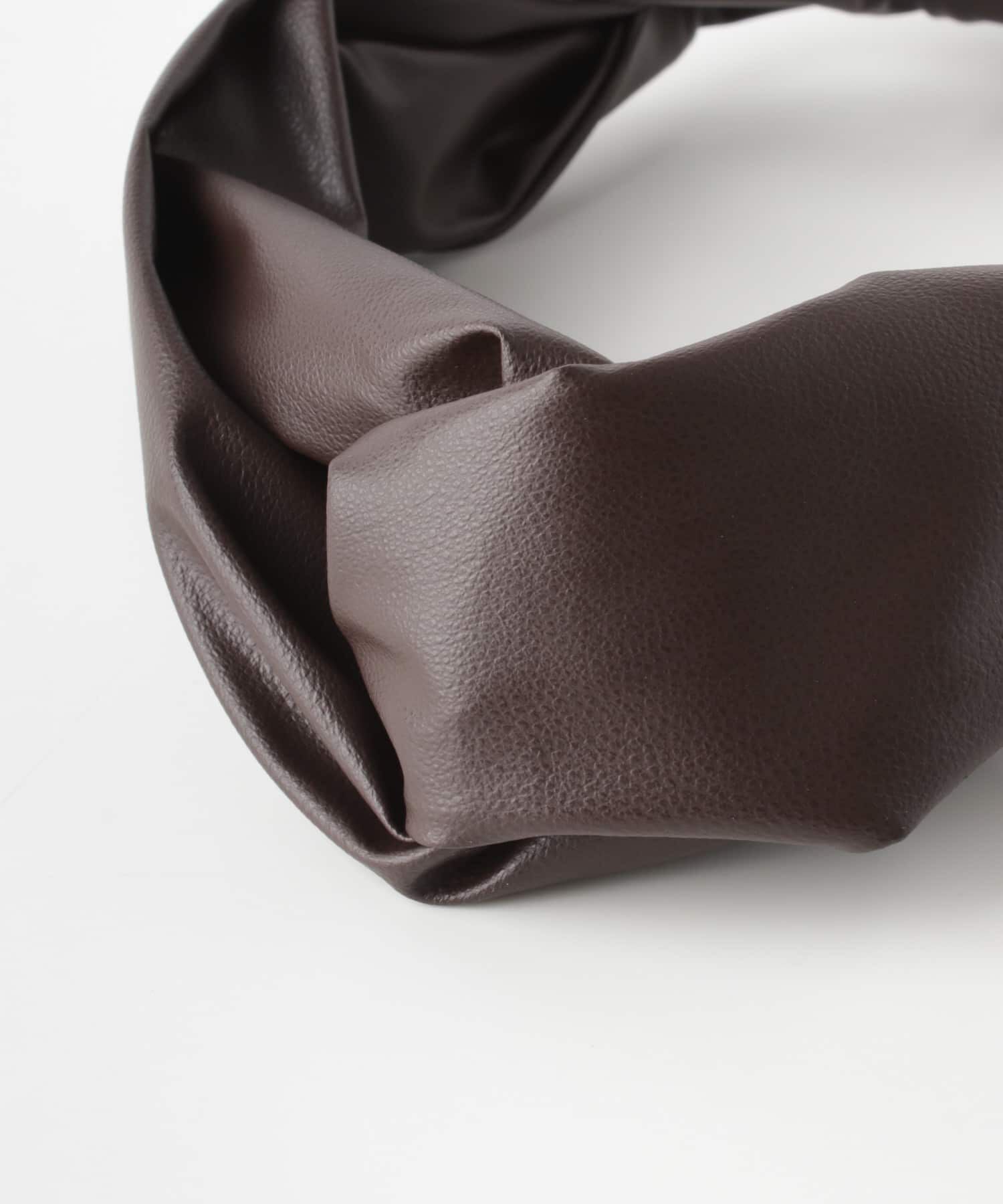 SMELLY「エコレザーワイヤーヘアターバン」|ヘアバンド|