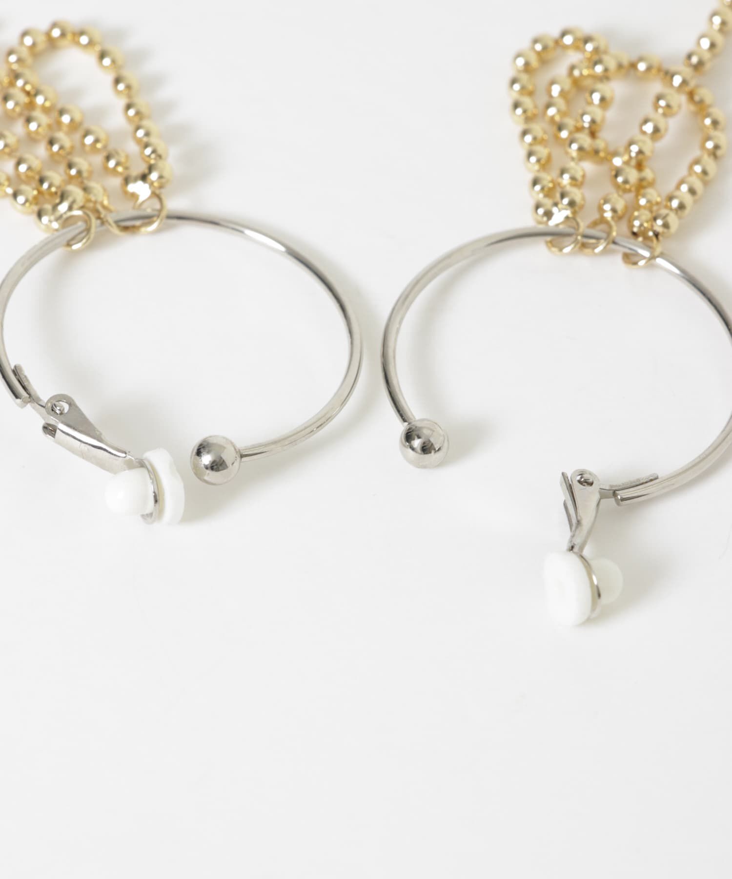 SMELLY「ボールチェーンフープイヤリング」|イヤリング|