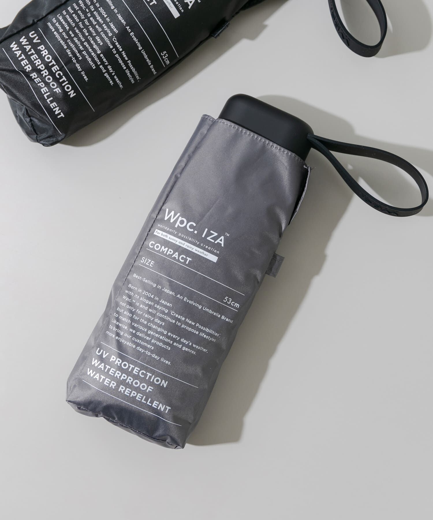 SMELLY「Wpc.　IZA COMPACT」|傘|グレー