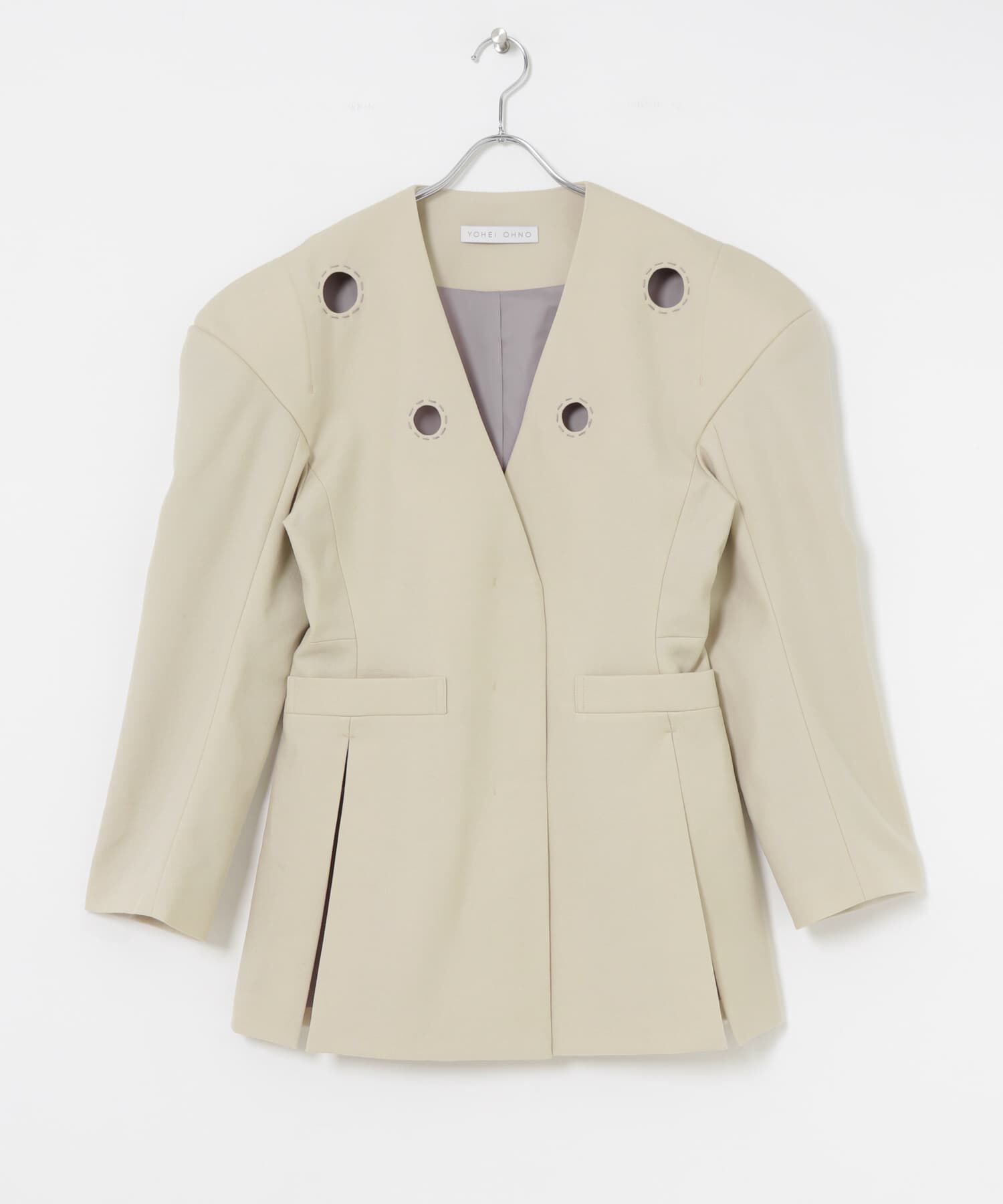 URBAN RESEARCH「YOHEI OHNO　Wormhole Jacket」|ノーカラージャケット|ベージュ
