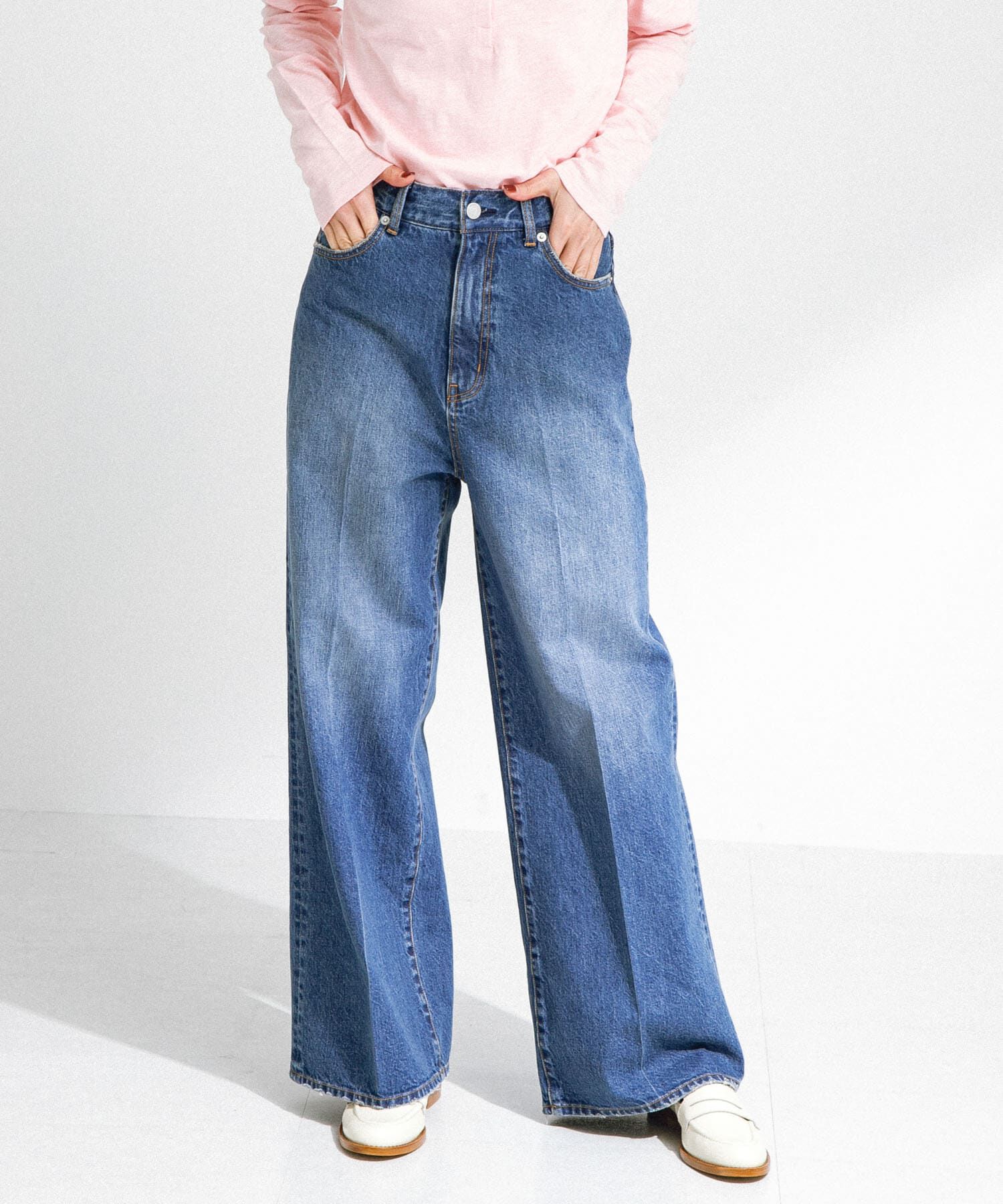 Sonny Label 「『34サイズ/低身長向けも展開』センタープレスストレートデニム」|デニム|