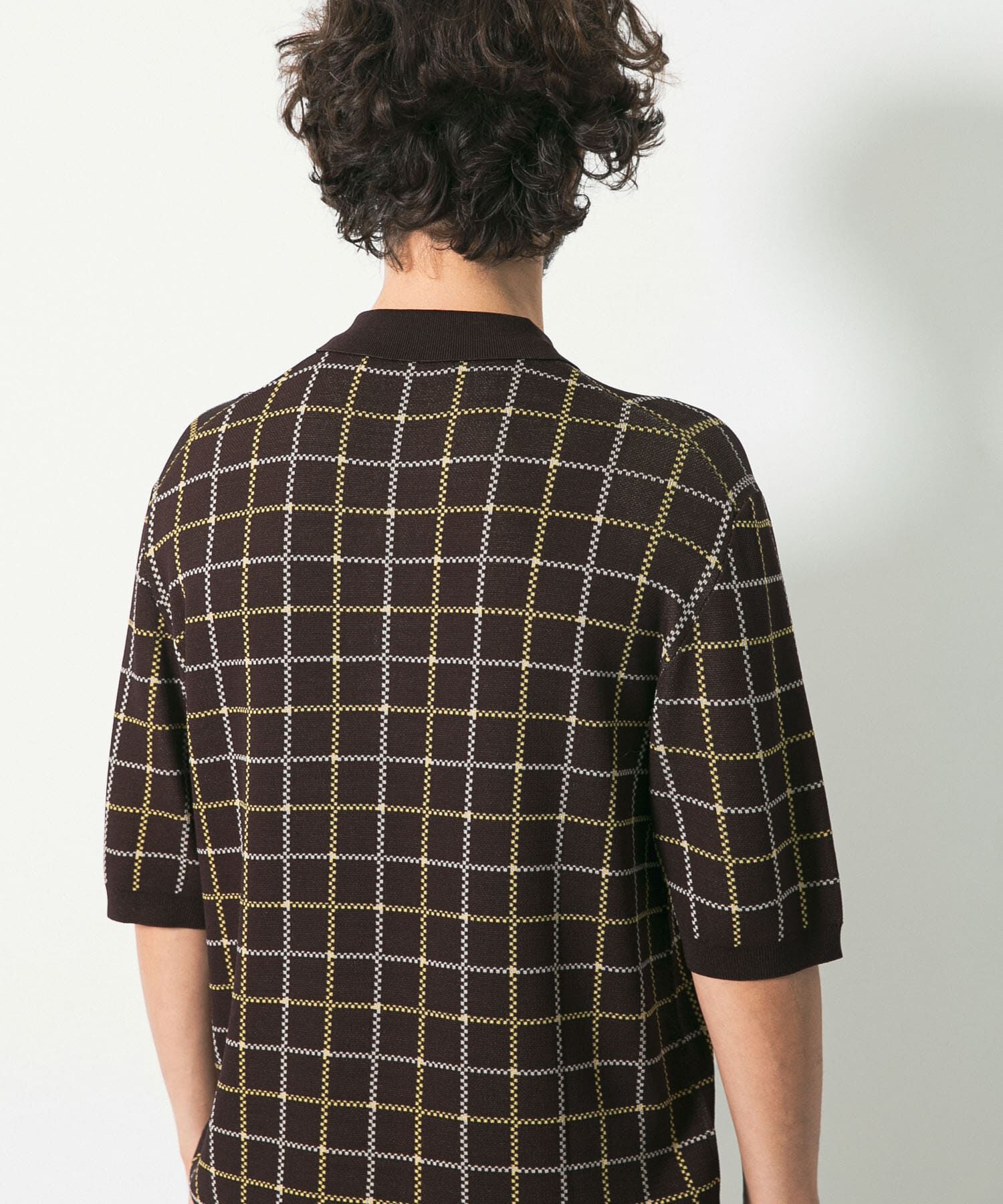 Sonny Label 「OOPSチェック柄ニットポロシャツ」|ニット・セーター|