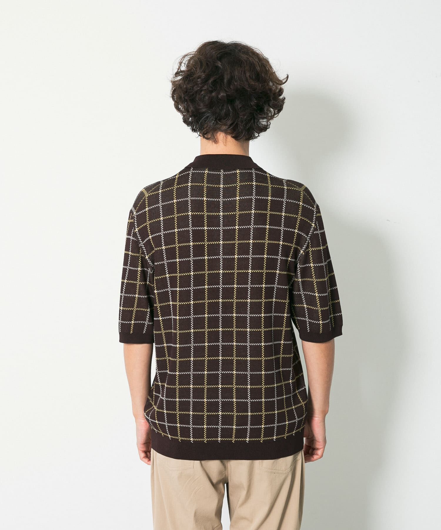 Sonny Label 「OOPSチェック柄ニットポロシャツ」|ニット・セーター|