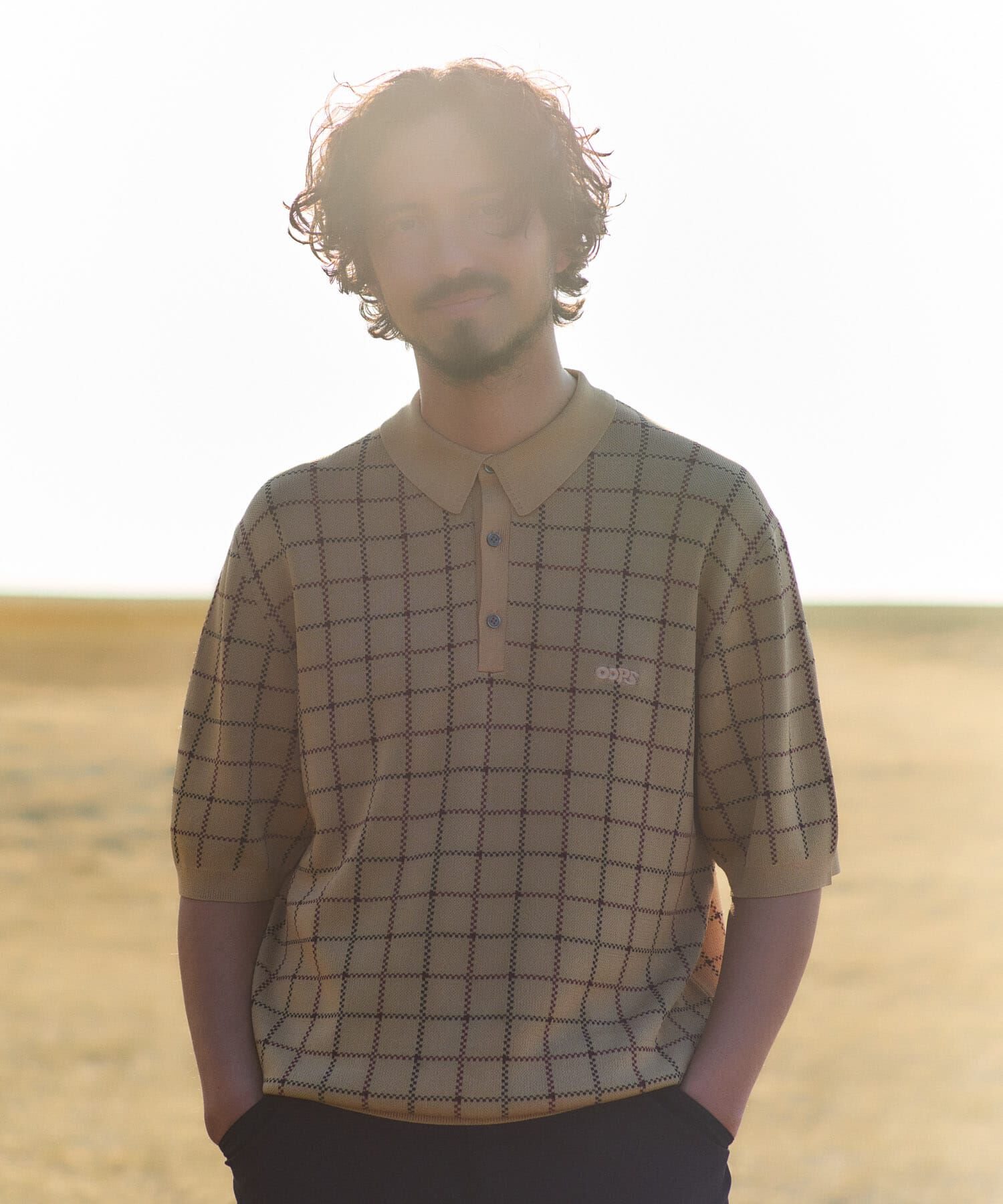 Sonny Label 「OOPSチェック柄ニットポロシャツ」|ニット・セーター|