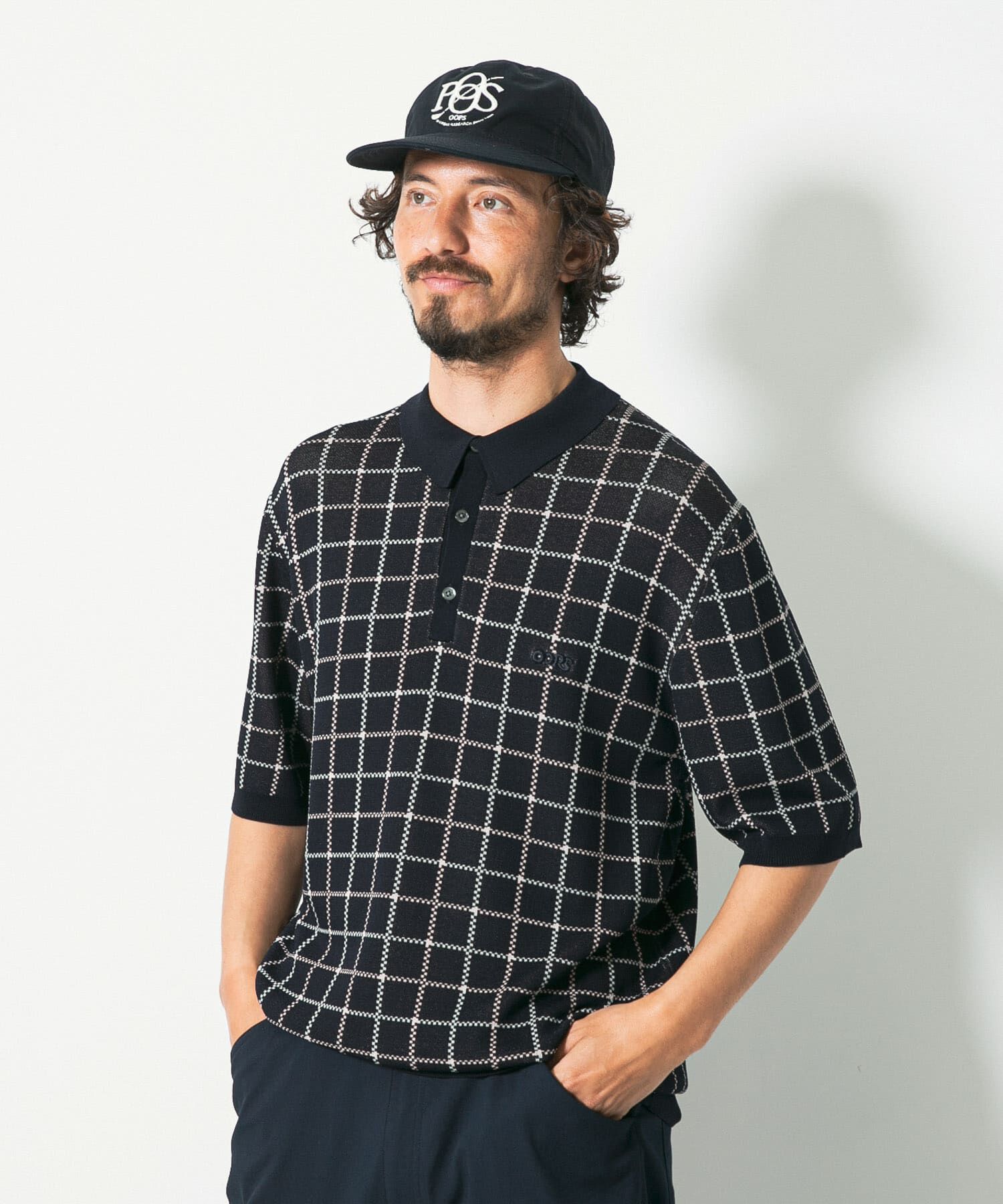 Sonny Label 「OOPSチェック柄ニットポロシャツ」|ニット・セーター|