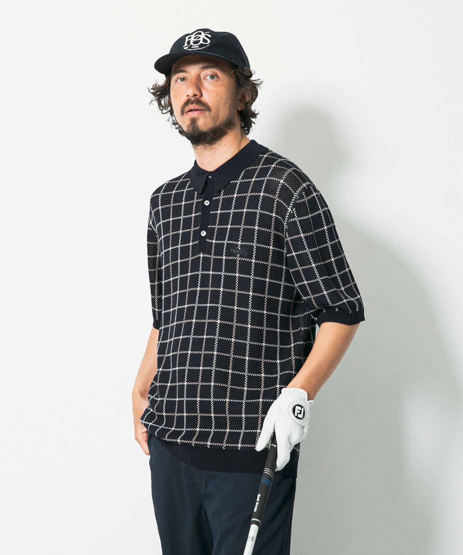 Sonny Label 「OOPSチェック柄ニットポロシャツ」|ニット・セーター|