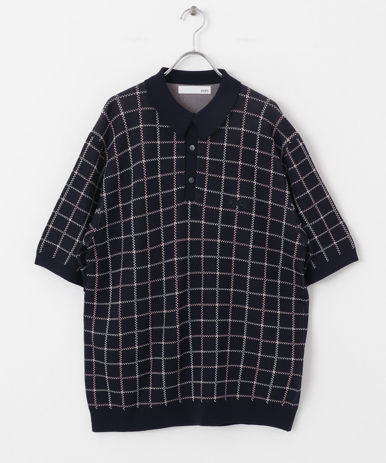Sonny Label 「OOPSチェック柄ニットポロシャツ」|ニット・セーター|