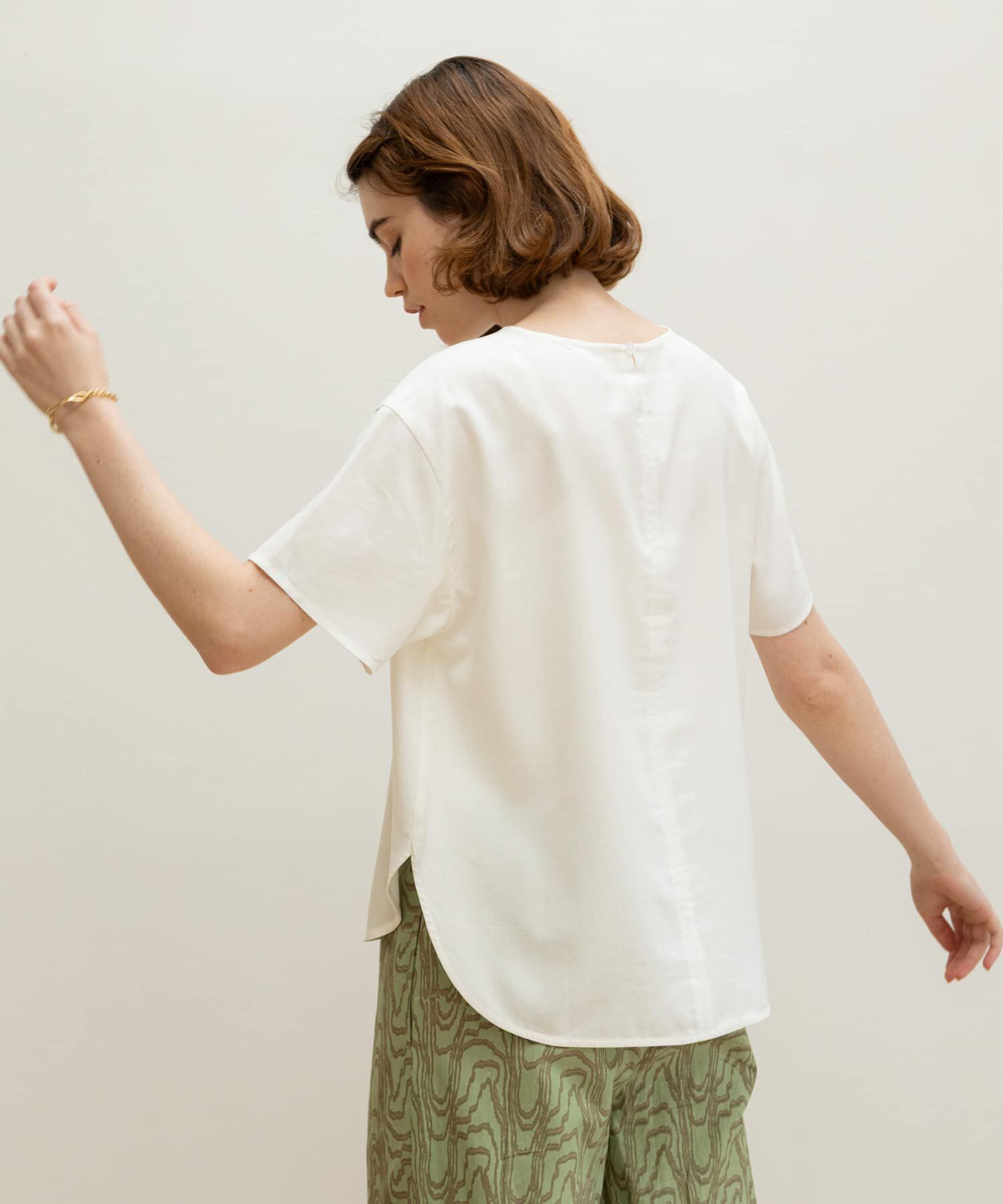 Sonny Label 「リネン混クルーネックブラウスTシャツ」|シャツ・ブラウス|