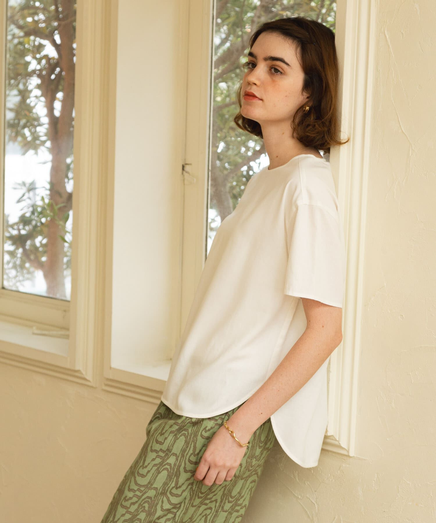 Sonny Label 「リネン混クルーネックブラウスTシャツ」|シャツ・ブラウス|