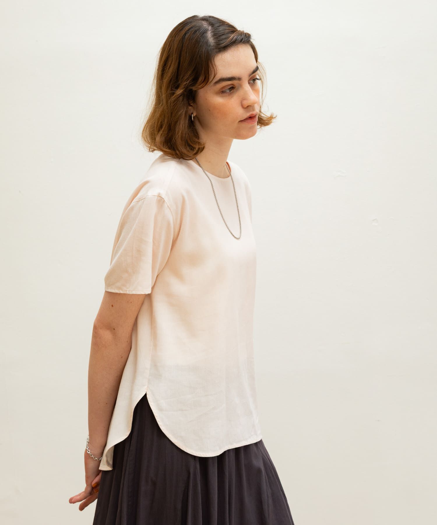 Sonny Label 「リネン混クルーネックブラウスTシャツ」|シャツ・ブラウス|