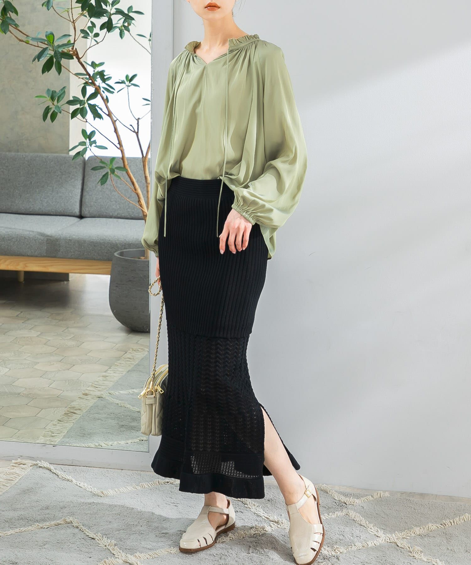 URBAN RESEARCH ROSSO「TRICOTE　PATTERN SKIRT」|スカート|