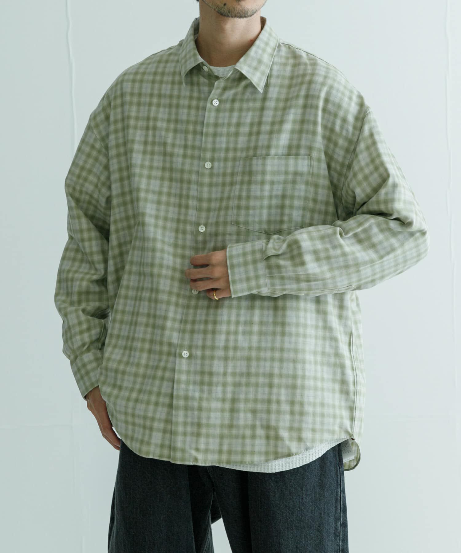 URBAN RESEARCH「new basic トーマスメイソンオーバーネルシャツ」|シャツ・ブラウス|