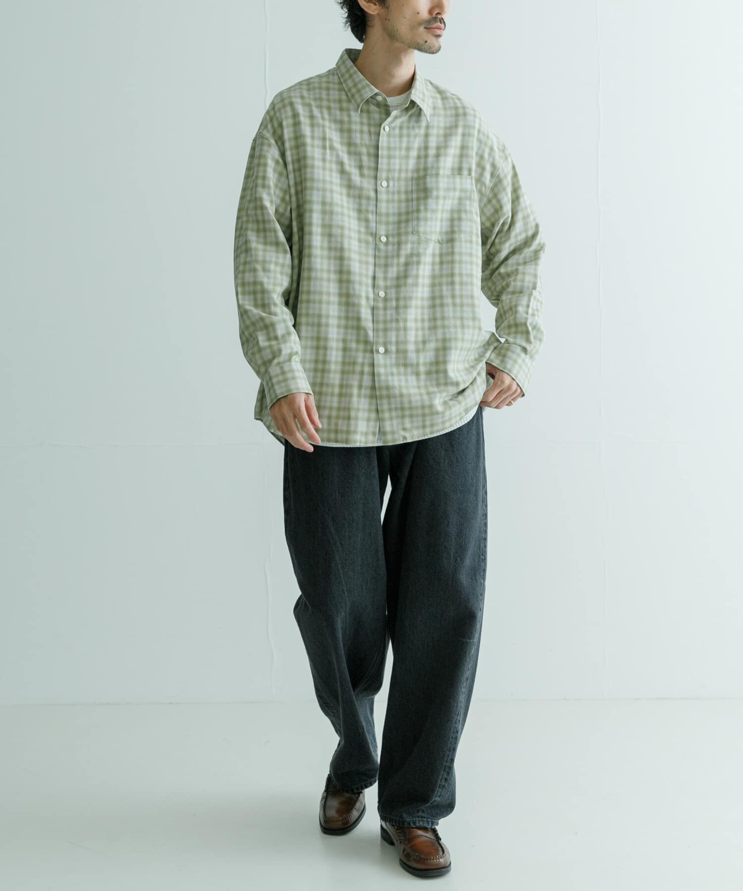 URBAN RESEARCH「new basic トーマスメイソンオーバーネルシャツ」|シャツ・ブラウス|