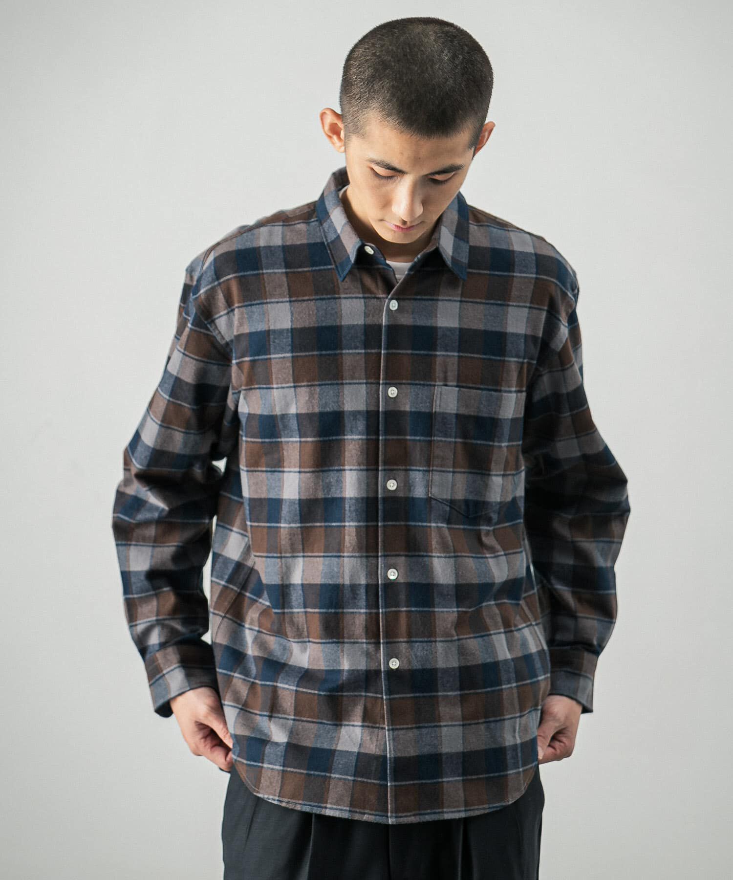 URBAN RESEARCH「『UR TECH』『蓄熱』起毛レギュラーシャツ」|シャツ・ブラウス|