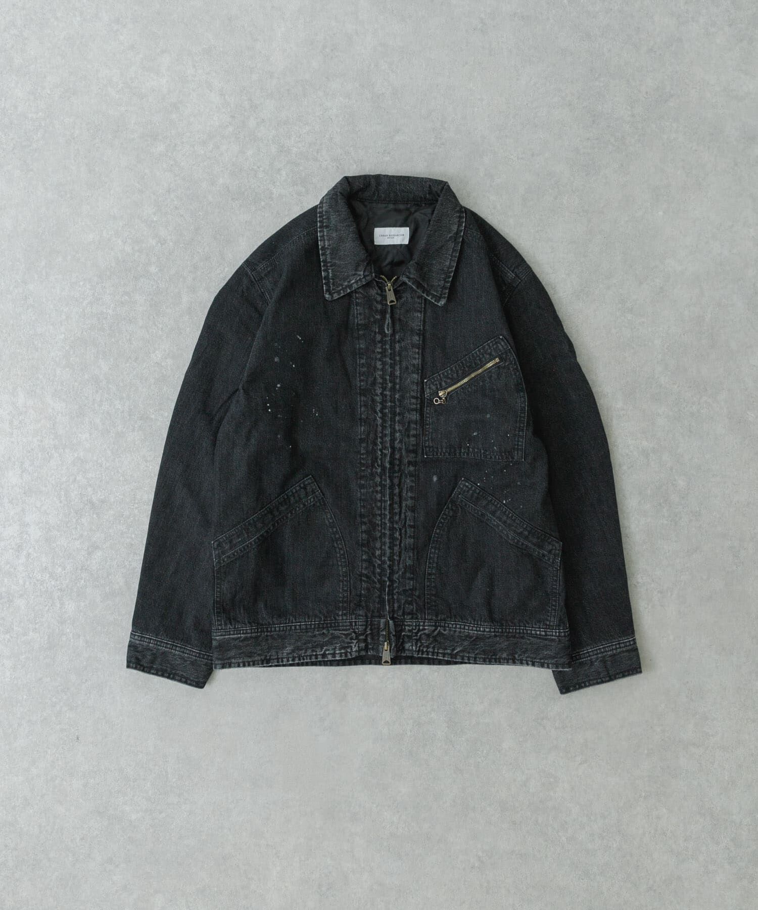 URBAN RESEARCH「new basic 10oz DENIM WORK JACKET」|デニムジャケット|ブラック