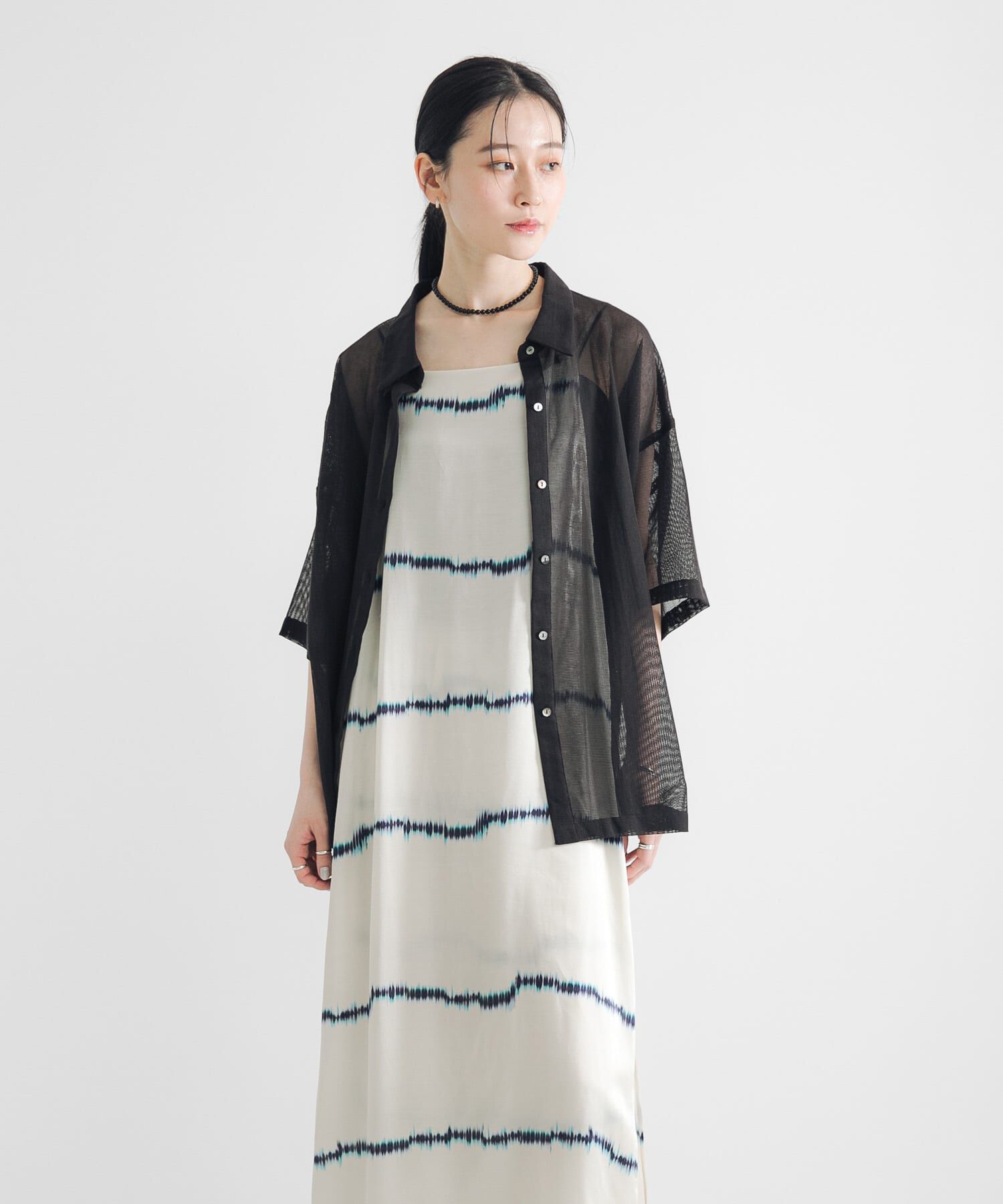 URBAN RESEARCH「シルクミックスボーダープリントワンピース」|ワンピース|