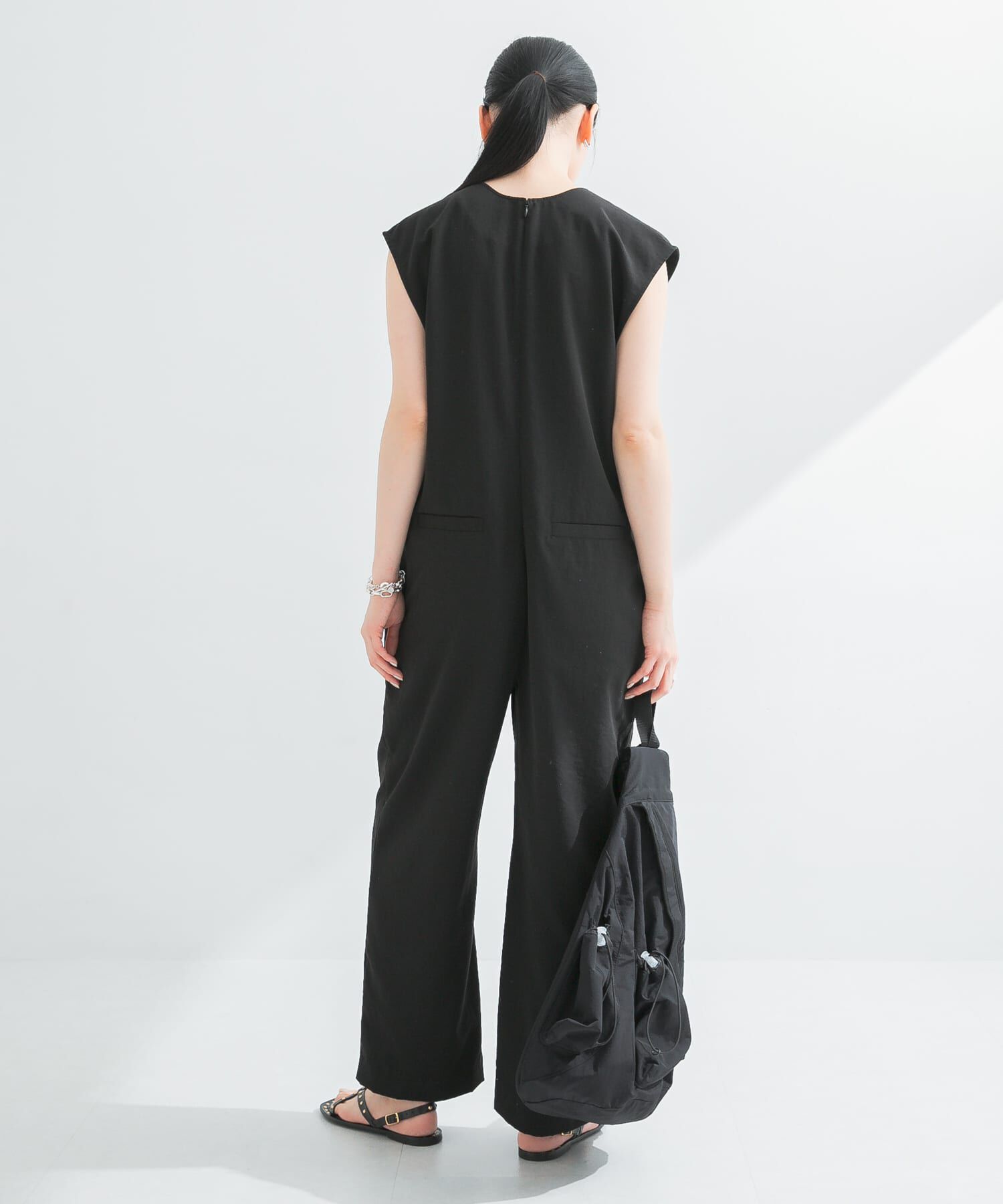 URBAN RESEARCH「『2サイズ展開』リネンライク深Vネックオールインワン」|スカート|