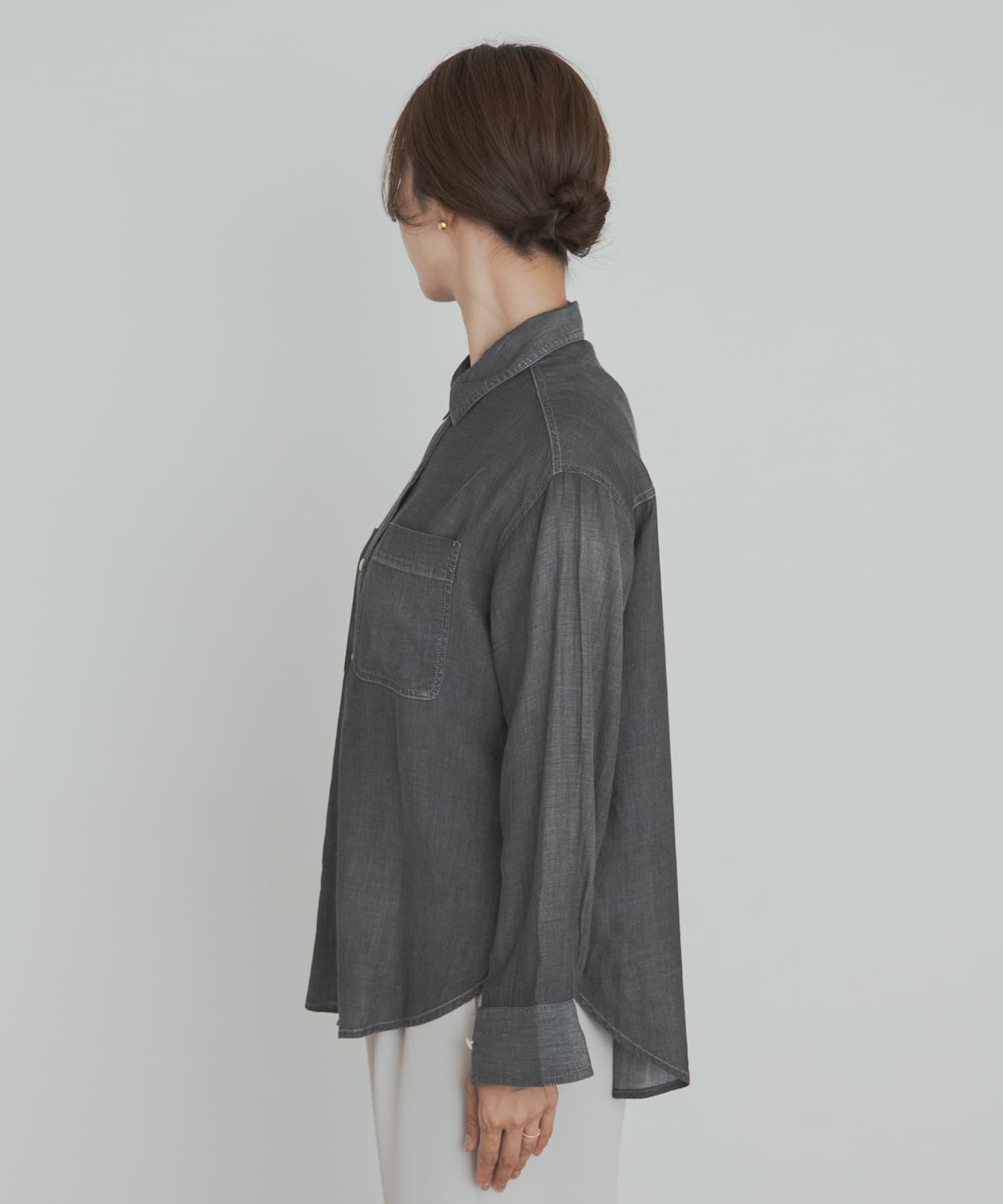 URBAN RESEARCH DOORS「シアーデニムシャツ」|シャツ・ブラウス|