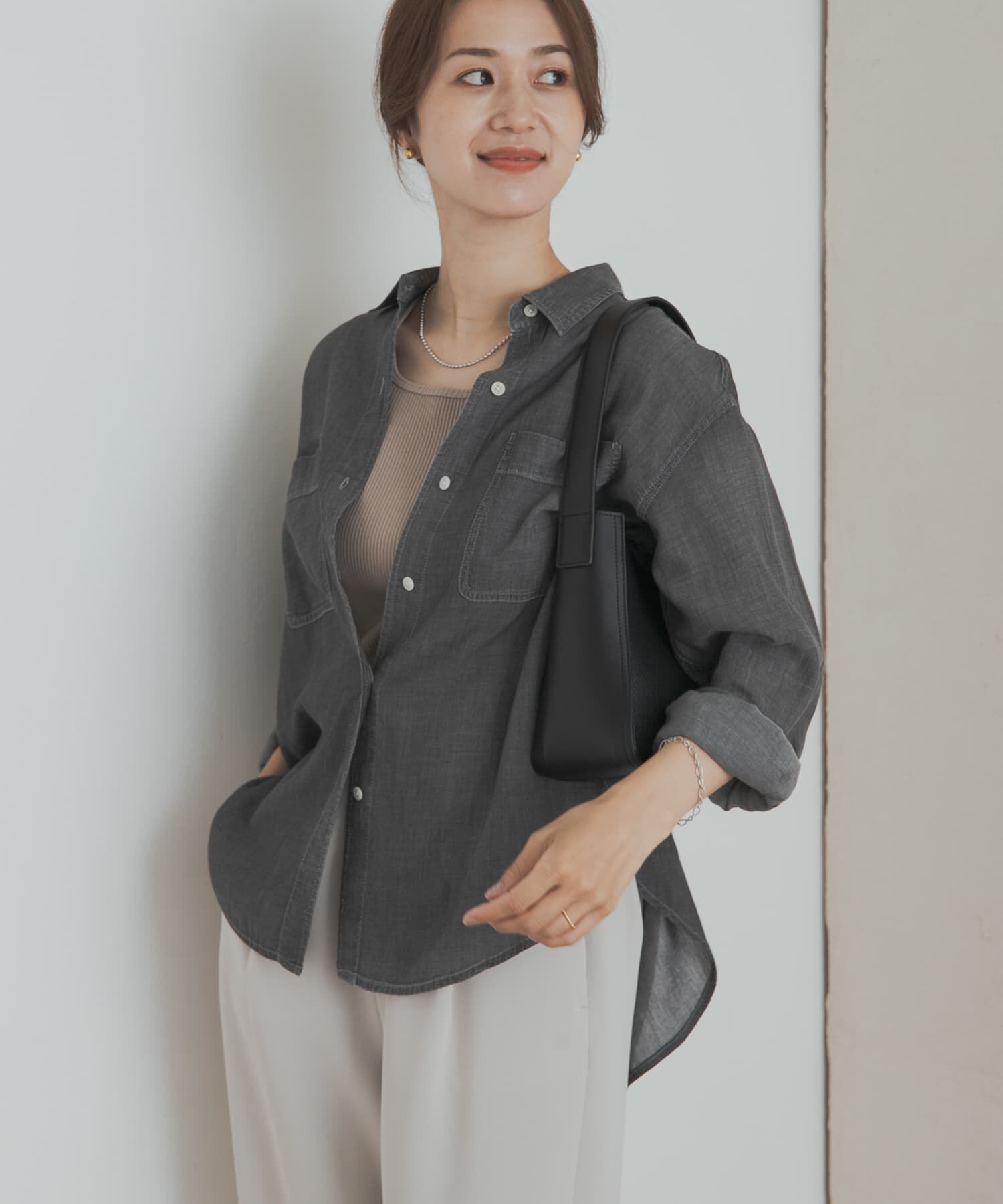 URBAN RESEARCH DOORS「シアーデニムシャツ」|シャツ・ブラウス|