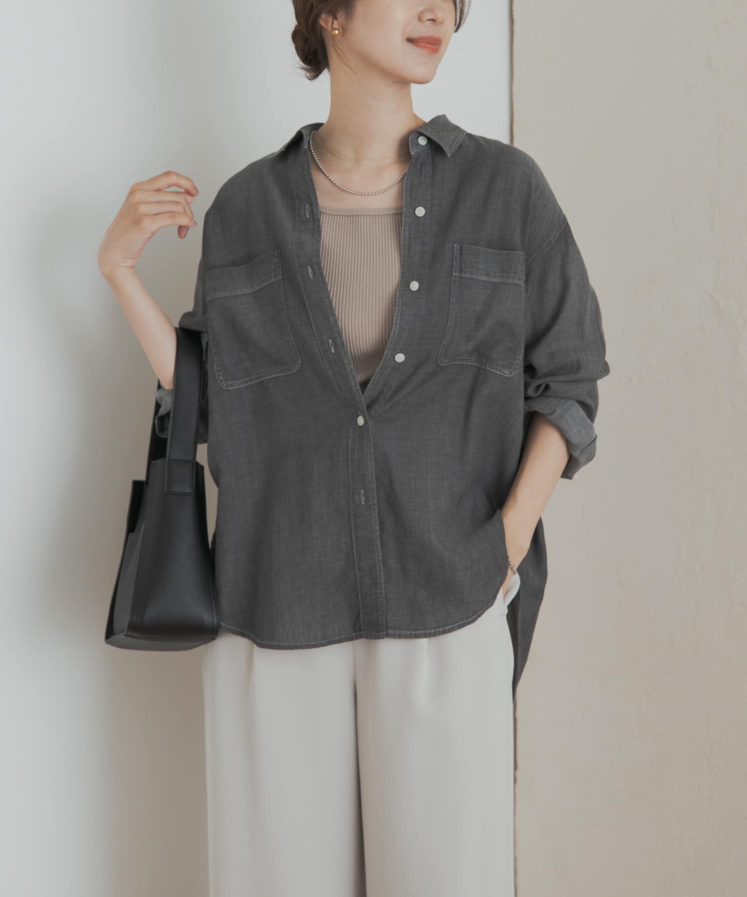 URBAN RESEARCH DOORS「シアーデニムシャツ」|シャツ・ブラウス|