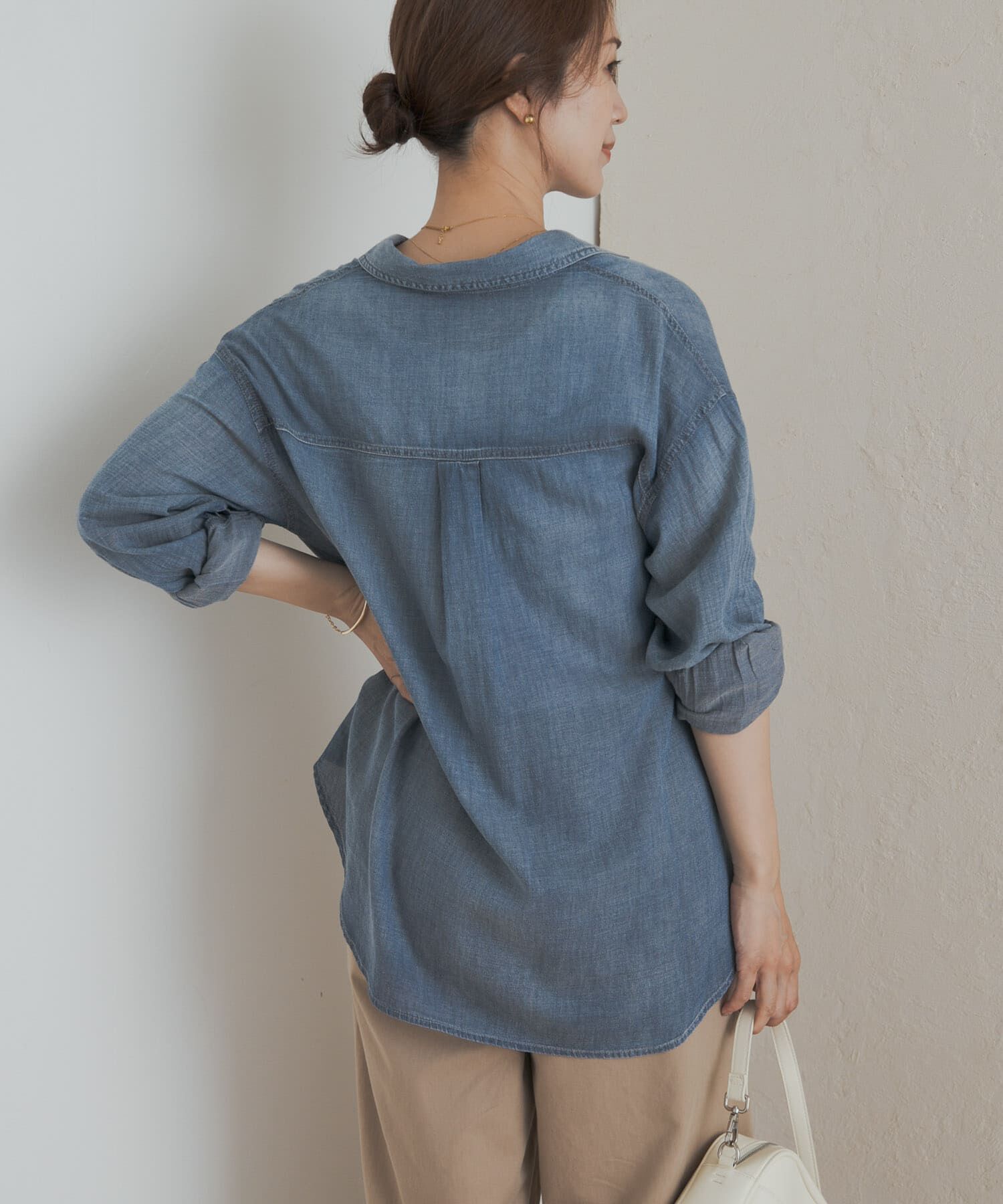 URBAN RESEARCH DOORS「シアーデニムシャツ」|シャツ・ブラウス|