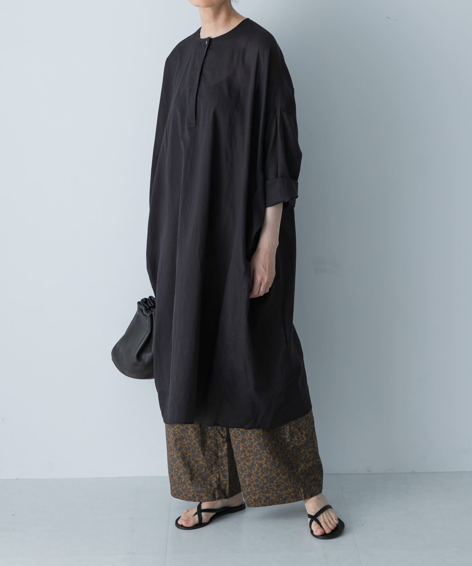 かぐれ「ボイルチュニックプルオーバー」|チュニック|ブラック