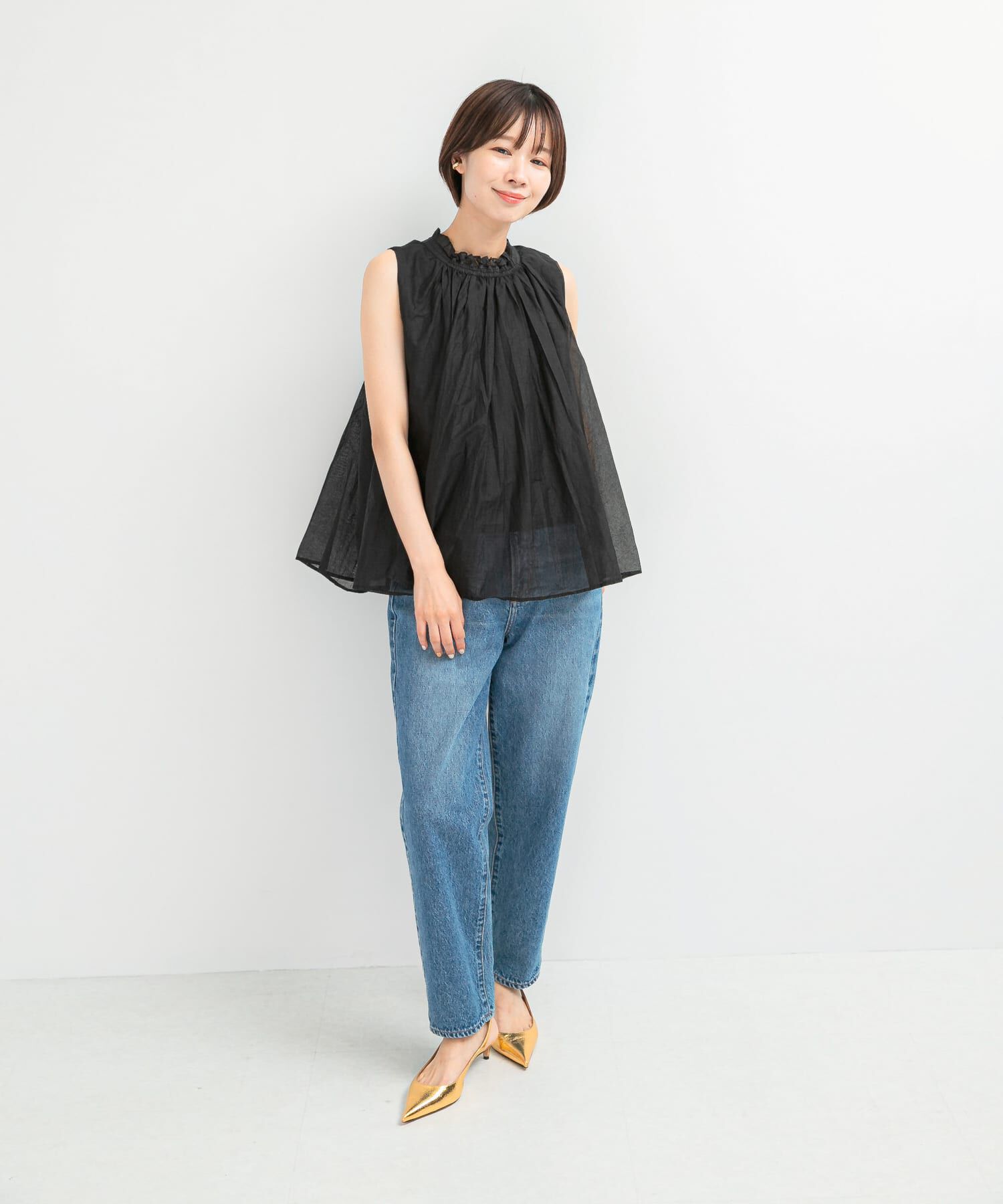 URBAN RESEARCH ROSSO「MARILYN MOON　sheer cotton gather blouse」|シャツ・ブラウス|