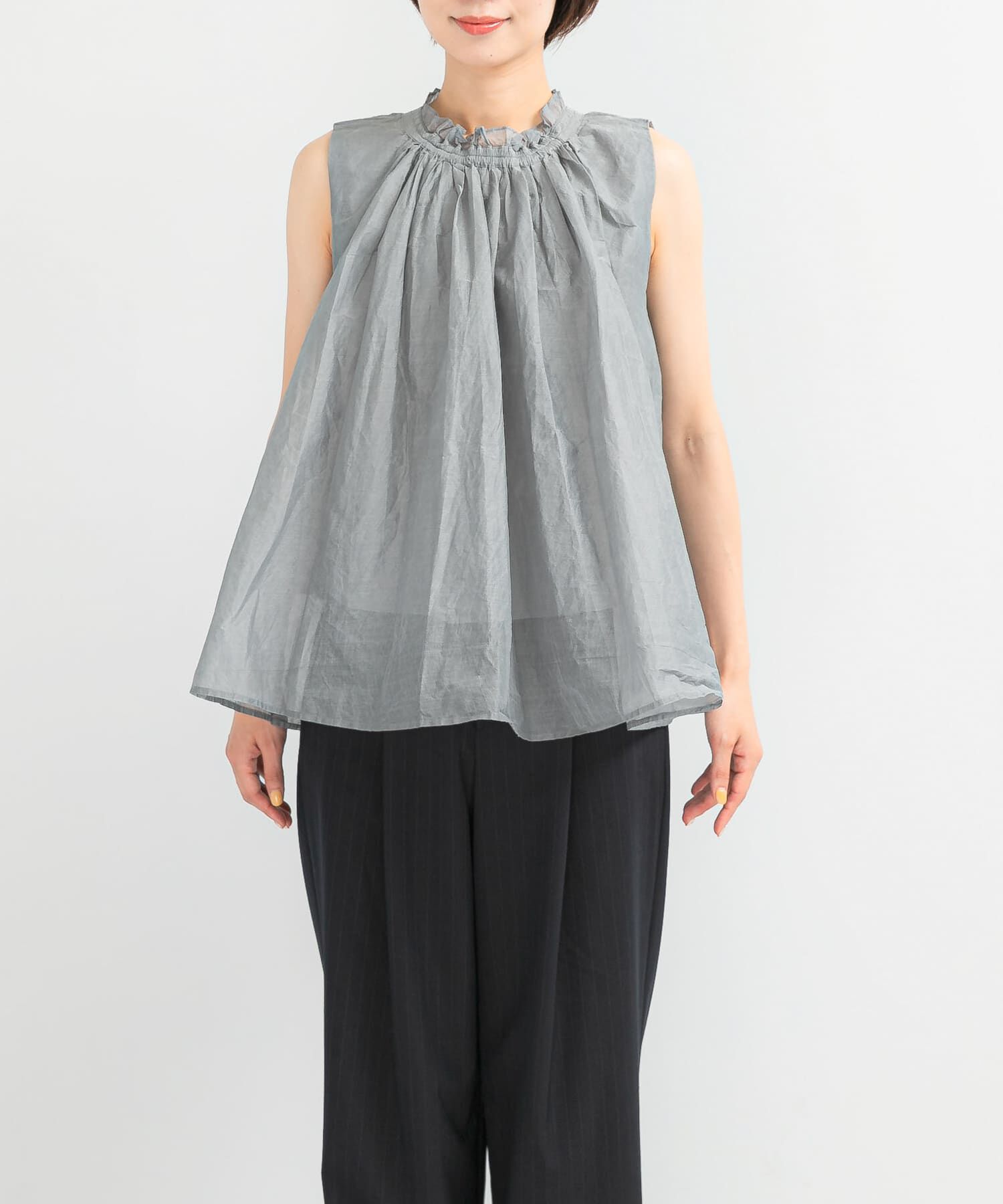URBAN RESEARCH ROSSO「MARILYN MOON　sheer cotton gather blouse」|シャツ・ブラウス|