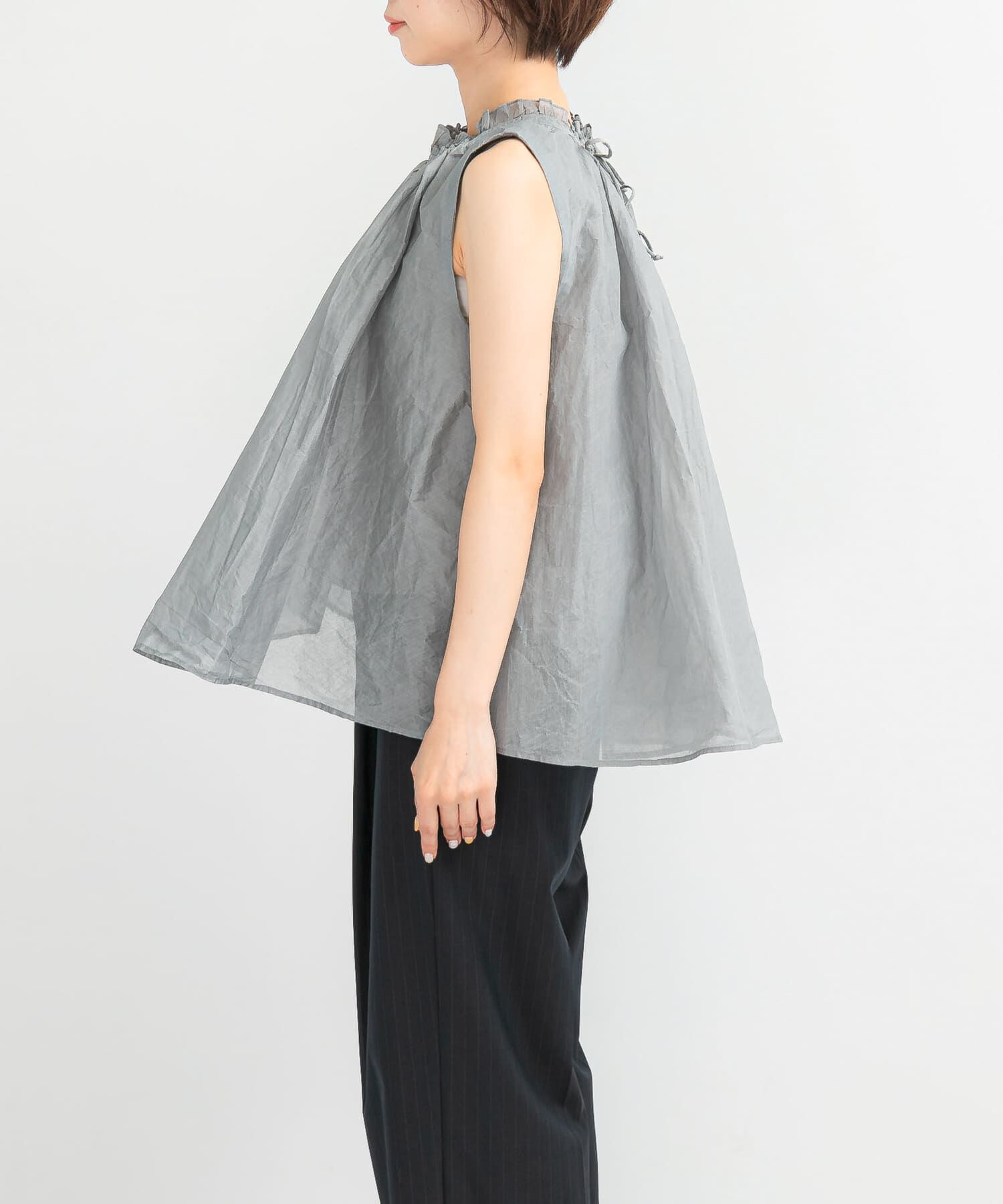 URBAN RESEARCH ROSSO「MARILYN MOON　sheer cotton gather blouse」|シャツ・ブラウス|