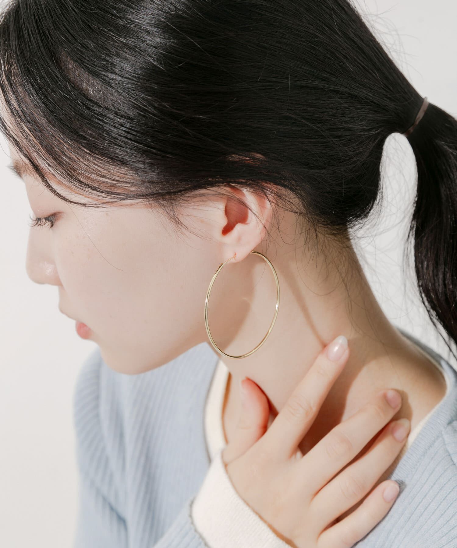 SMELLY「ナローフープピアス」|ピアス|