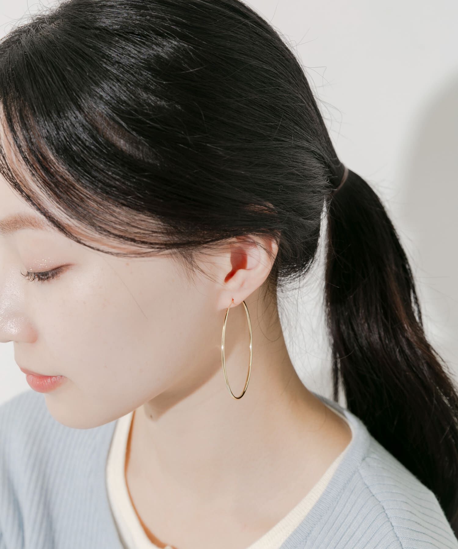 SMELLY「ナローフープピアス」|ピアス|