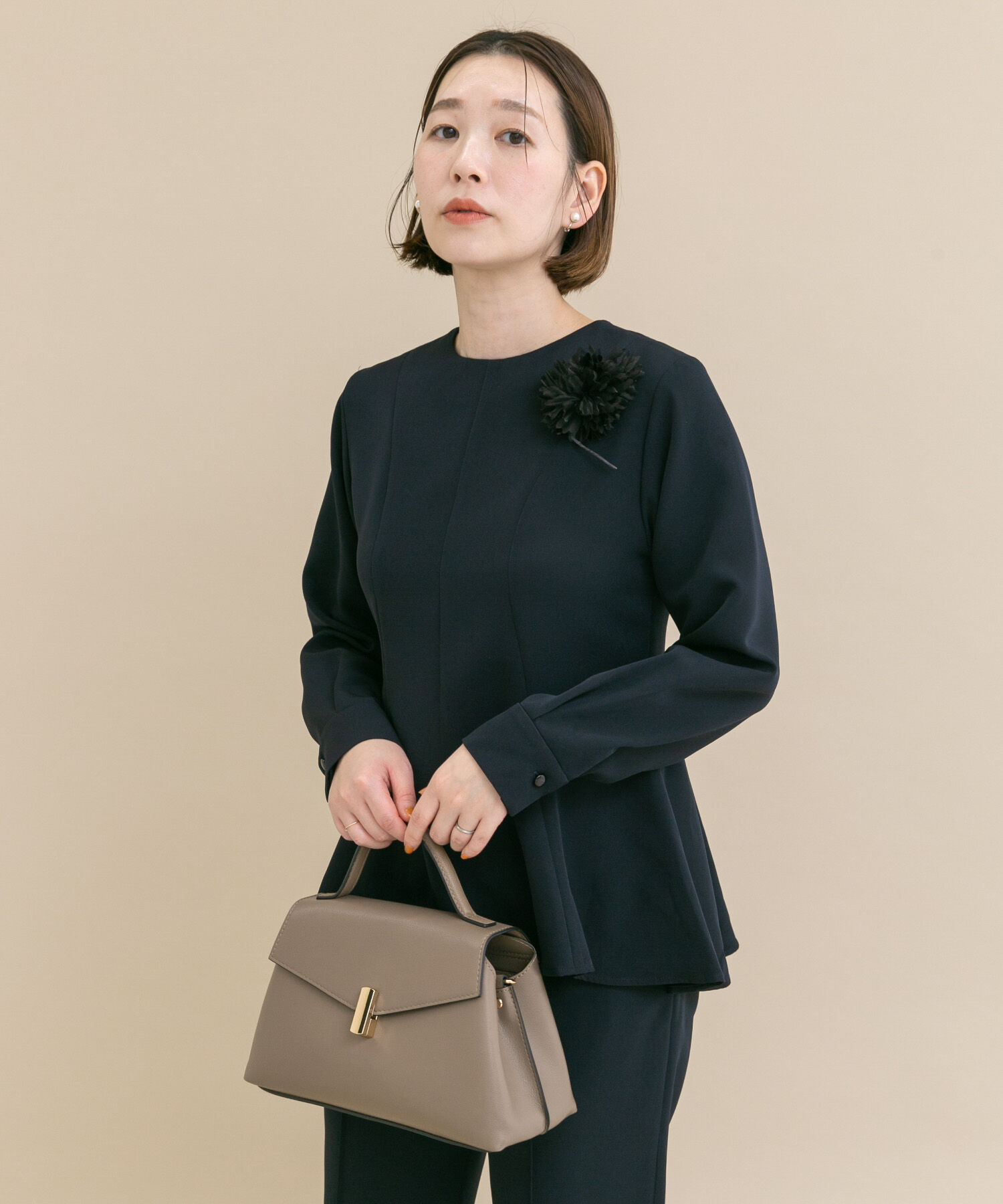 URBAN RESEARCH ROSSO「『WEB/一部店舗限定』『SHORT/TALLｻｲｽﾞあり』ﾍﾟﾌﾟﾗﾑﾌﾞﾗｳｽ+ﾃ 」|ワンピース|