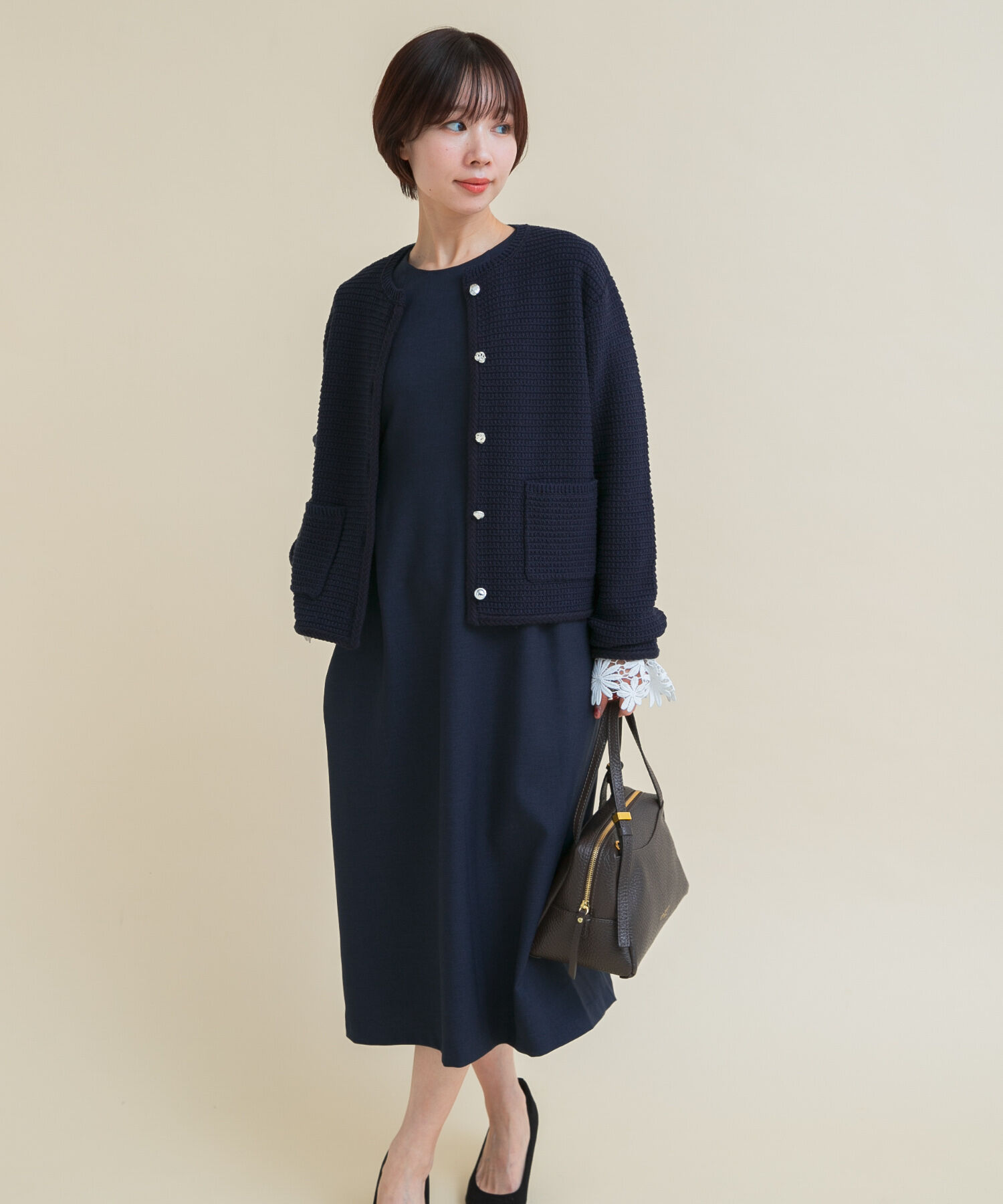 URBAN RESEARCH ROSSO「『WEB限定』袖レースワンピース」|ワンピース|