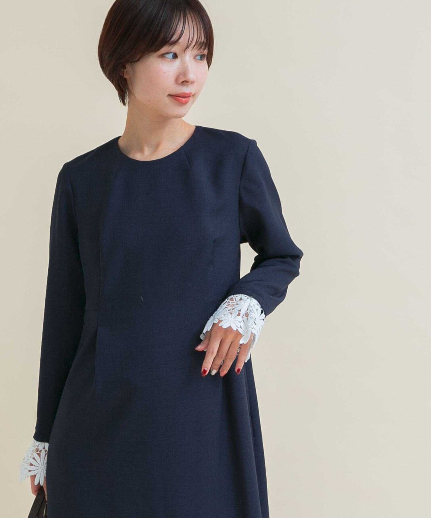 URBAN RESEARCH ROSSO「『WEB限定』袖レースワンピース」|ワンピース|