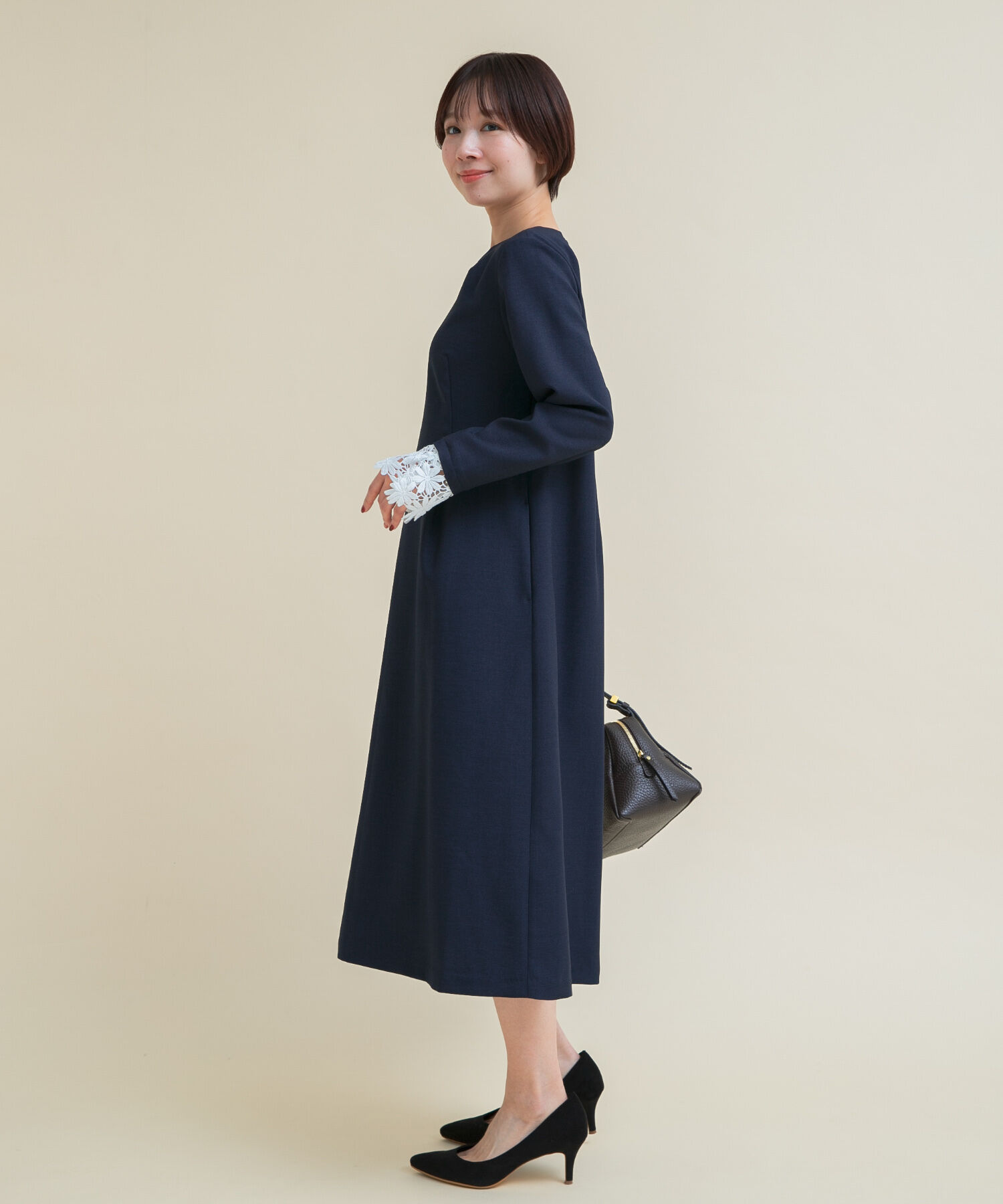 URBAN RESEARCH ROSSO「『WEB限定』袖レースワンピース」|ワンピース|