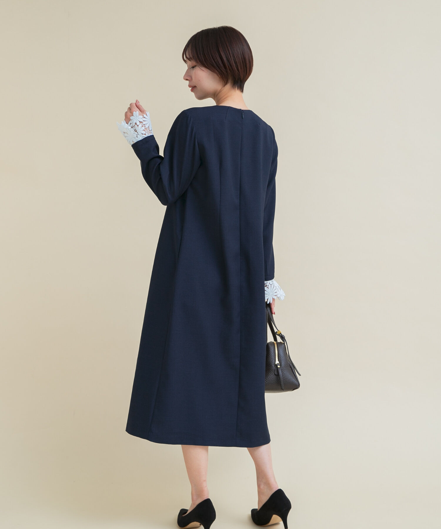 URBAN RESEARCH ROSSO「『WEB限定』袖レースワンピース」|ワンピース|