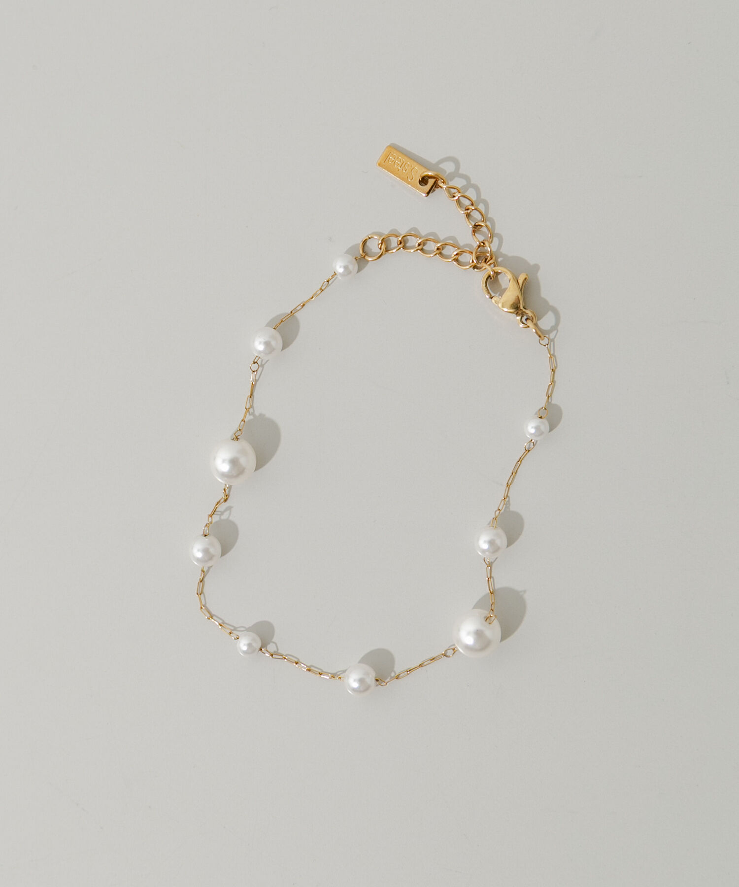 SMELLY「ステンレスパールブレスレット」|ブレスレット・バングル|ゴールド系その他