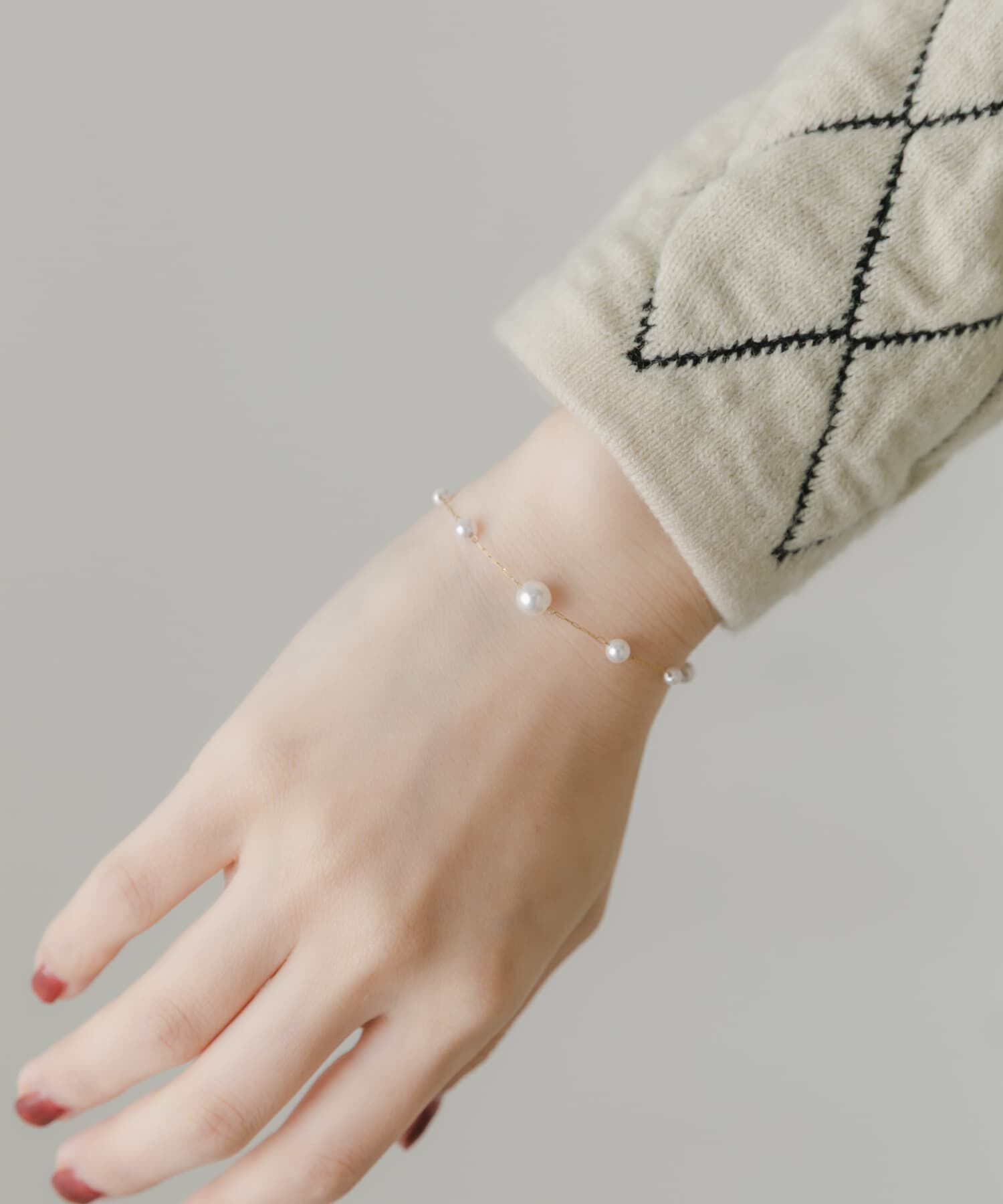 SMELLY「ステンレスパールブレスレット」|ブレスレット・バングル|