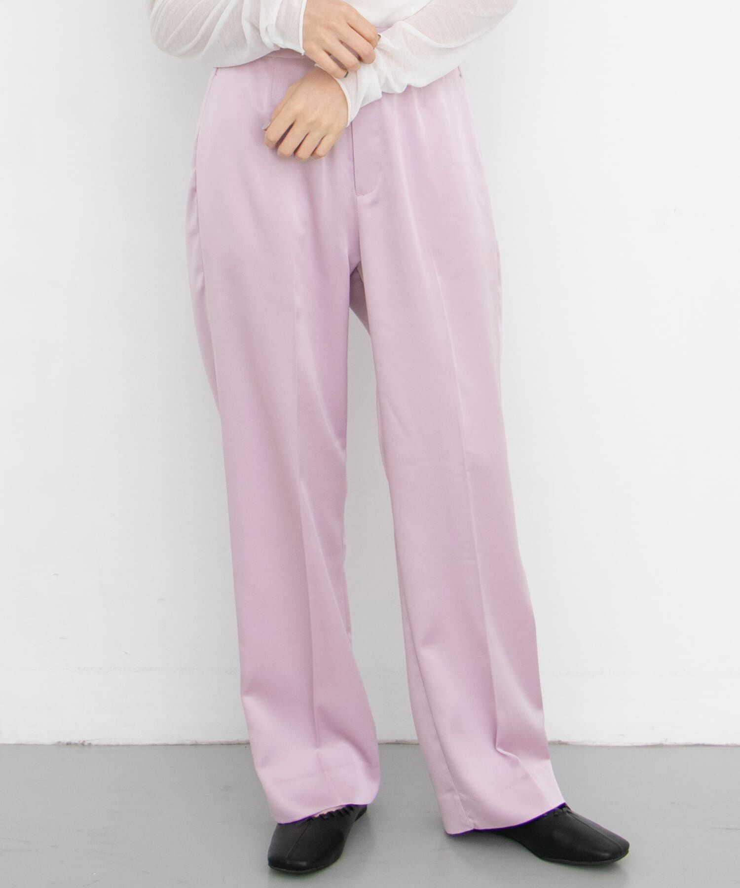  「シャイニーセンタープレスパンツ&there4;」|その他|ピンク