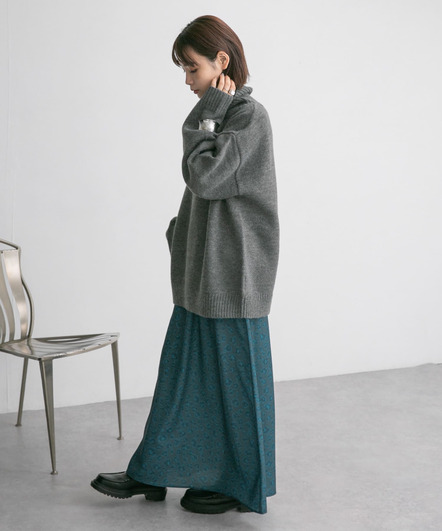  「レオパードプリントロングスカート」|スカート|