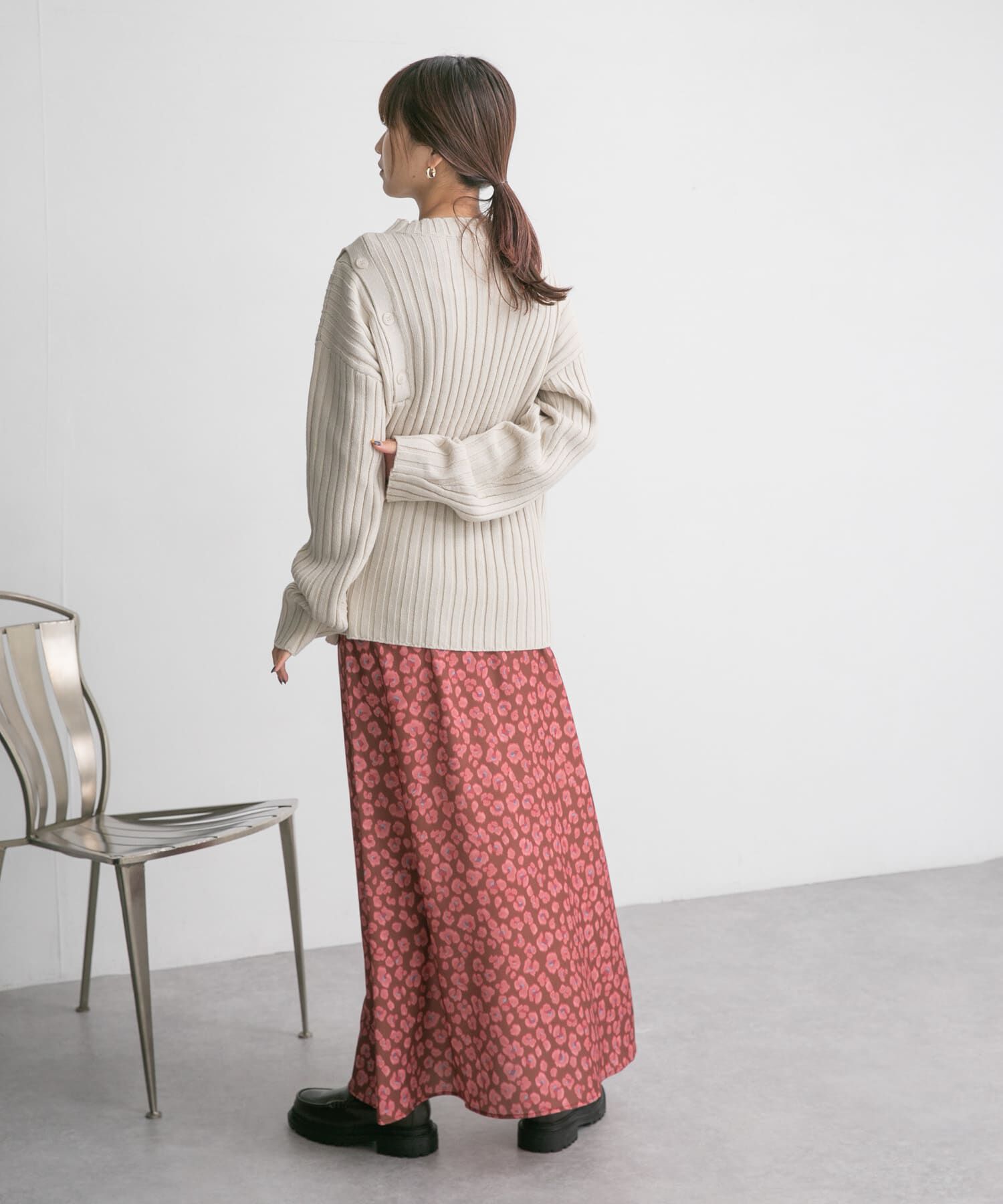  「レオパードプリントロングスカート」|スカート|