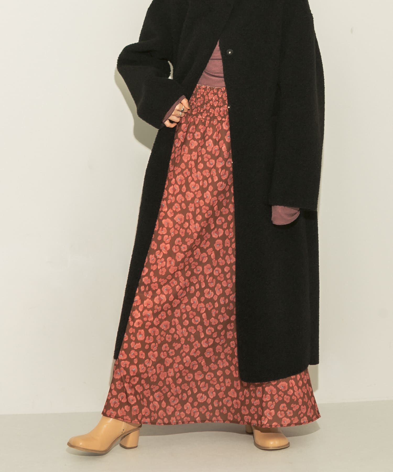  「レオパードプリントロングスカート」|スカート|