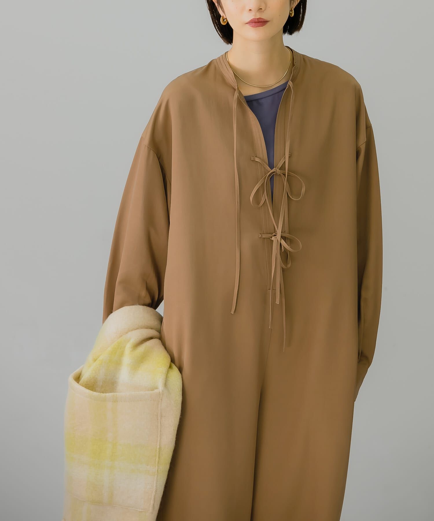  「フロントタイジャンプスーツ」|スカート|