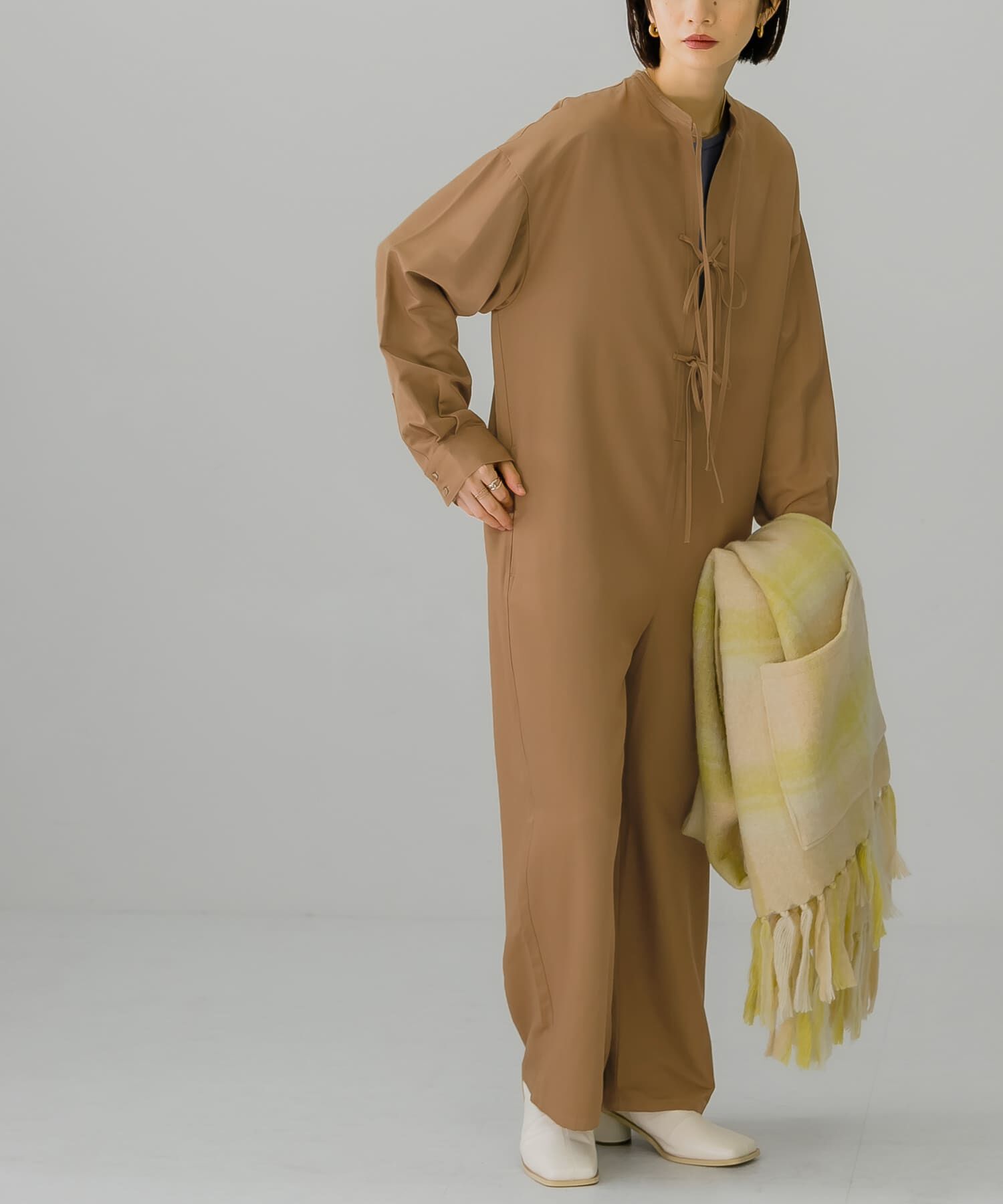  「フロントタイジャンプスーツ」|スカート|