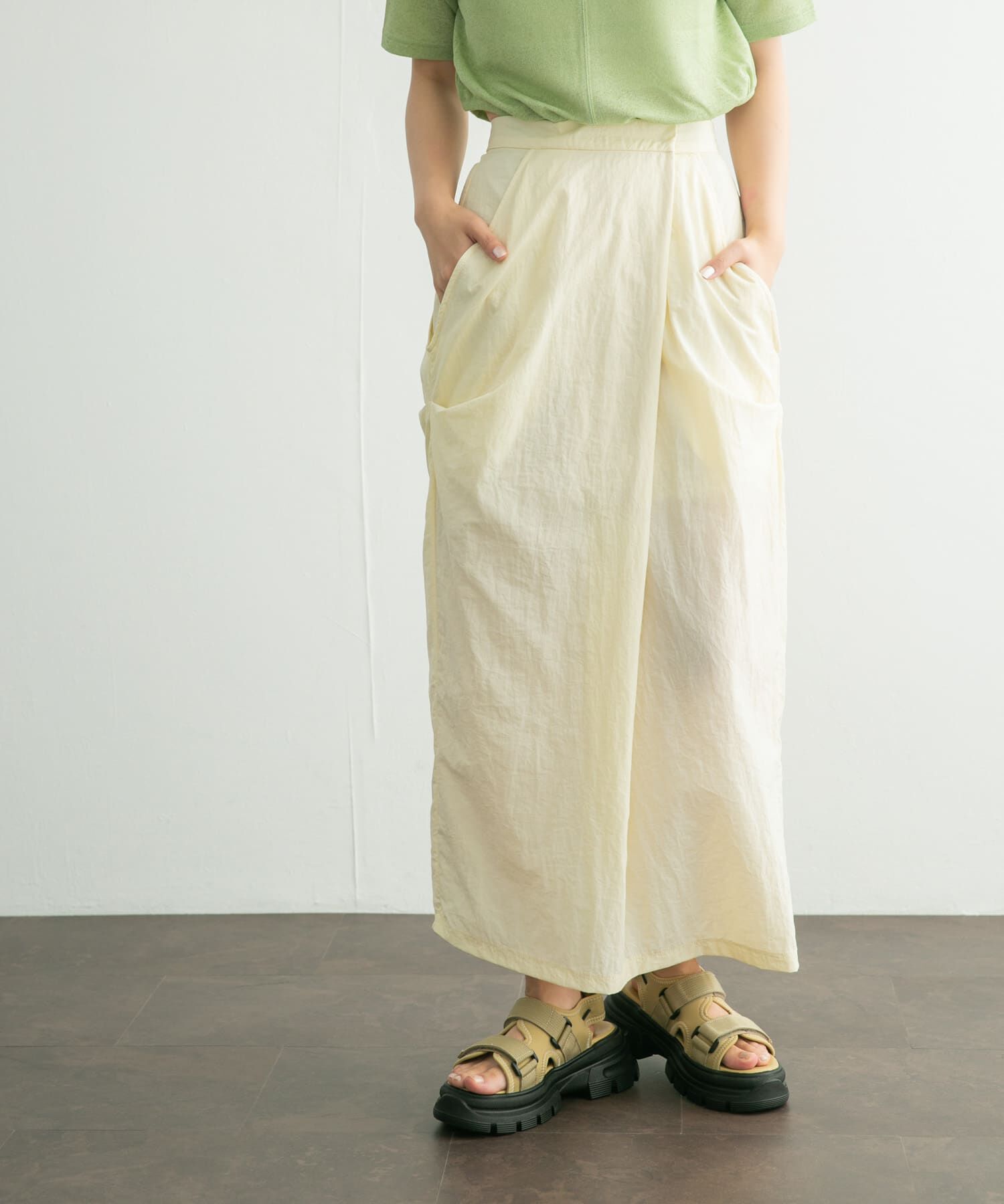  「サイドタックデザインスカート」|スカート|