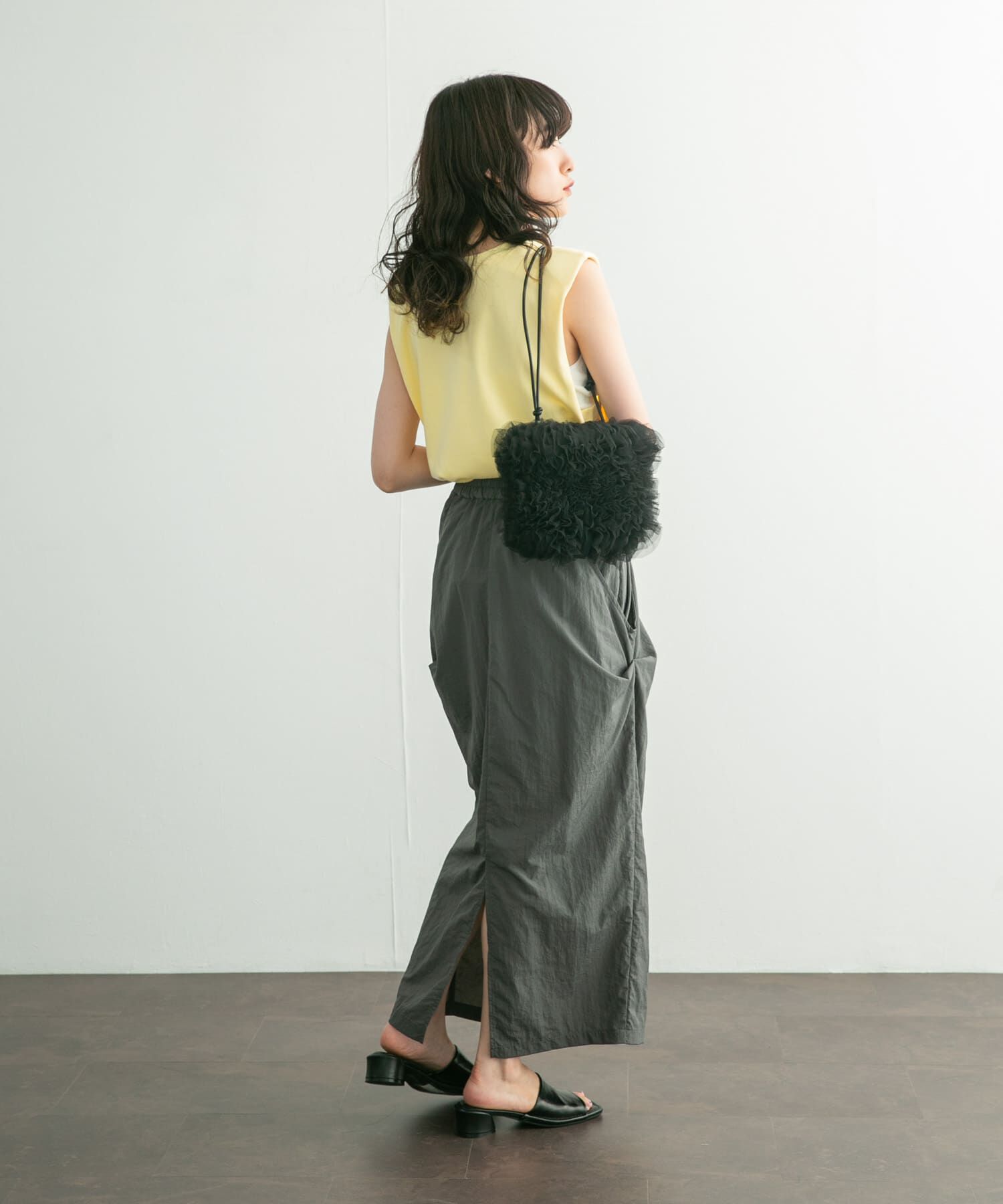  「サイドタックデザインスカート」|スカート|