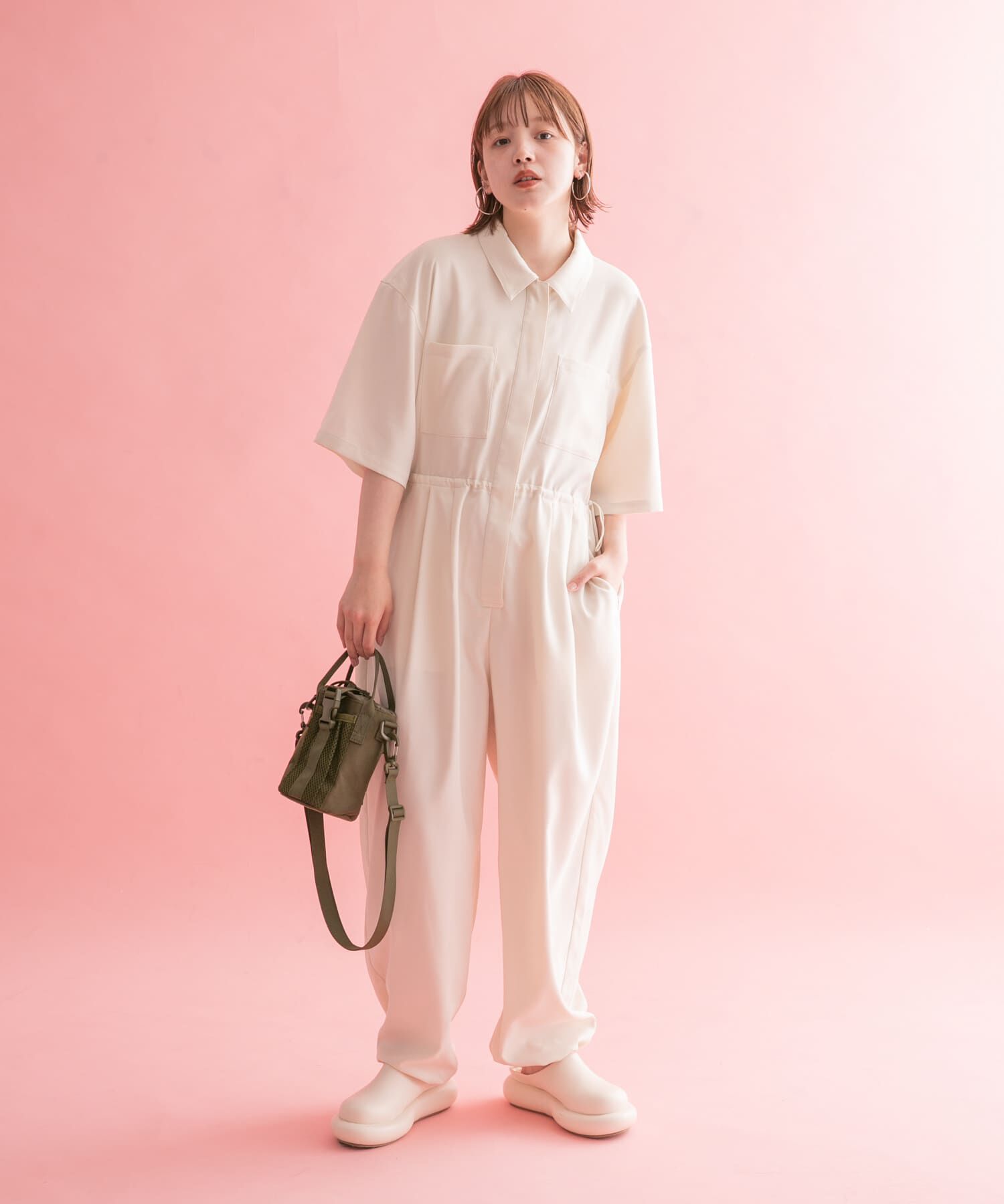  「コクーンWIDEジャンプスーツ」|スカート|