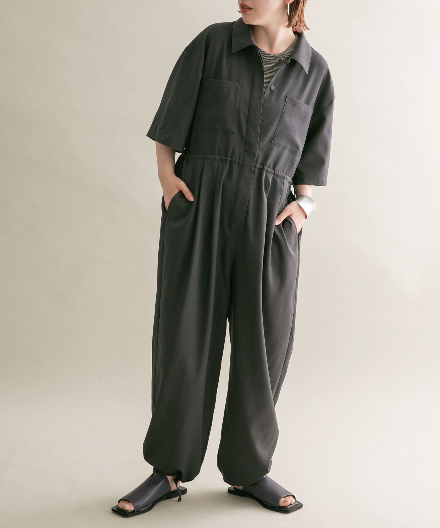  「コクーンWIDEジャンプスーツ」|スカート|