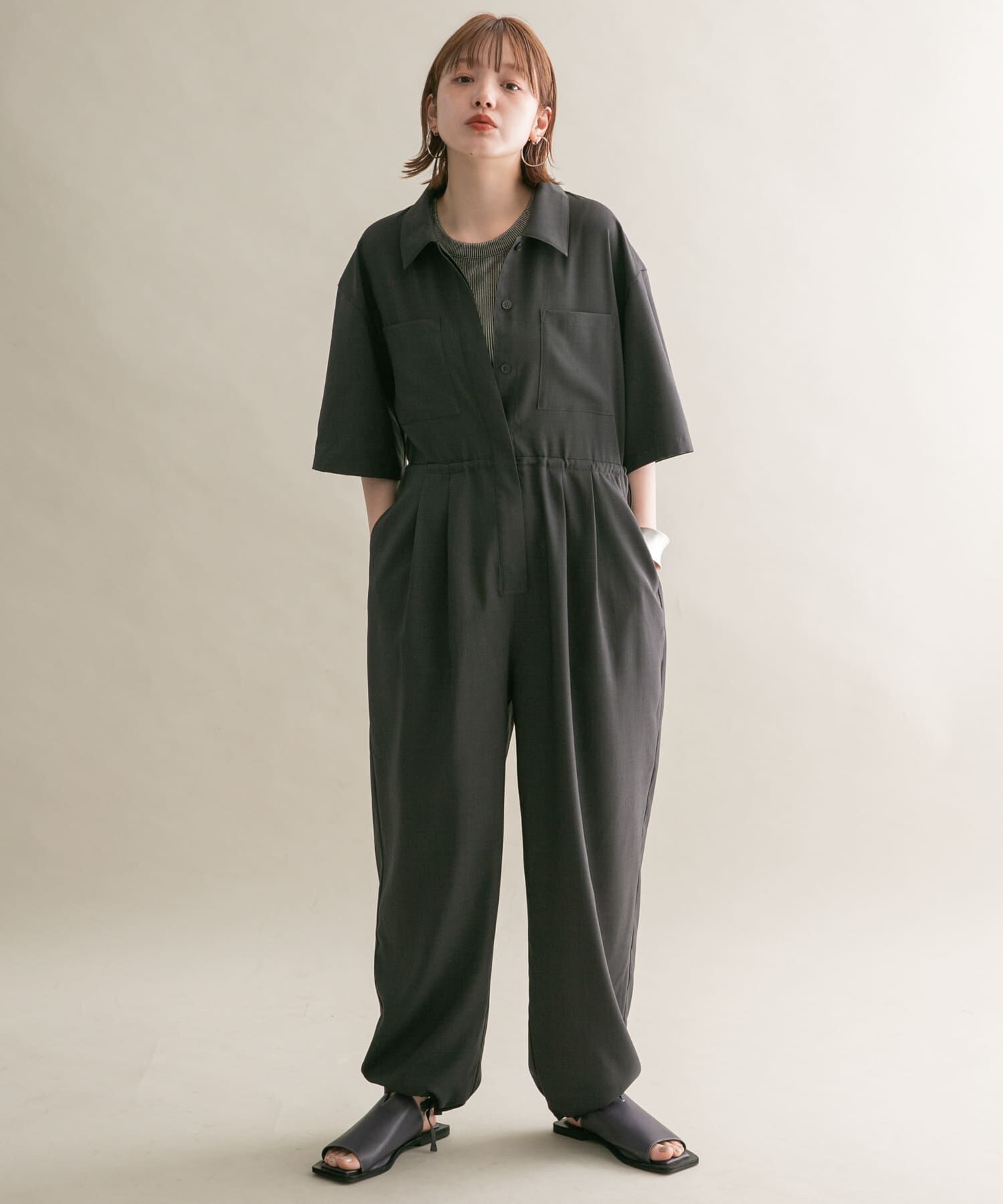  「コクーンWIDEジャンプスーツ」|スカート|