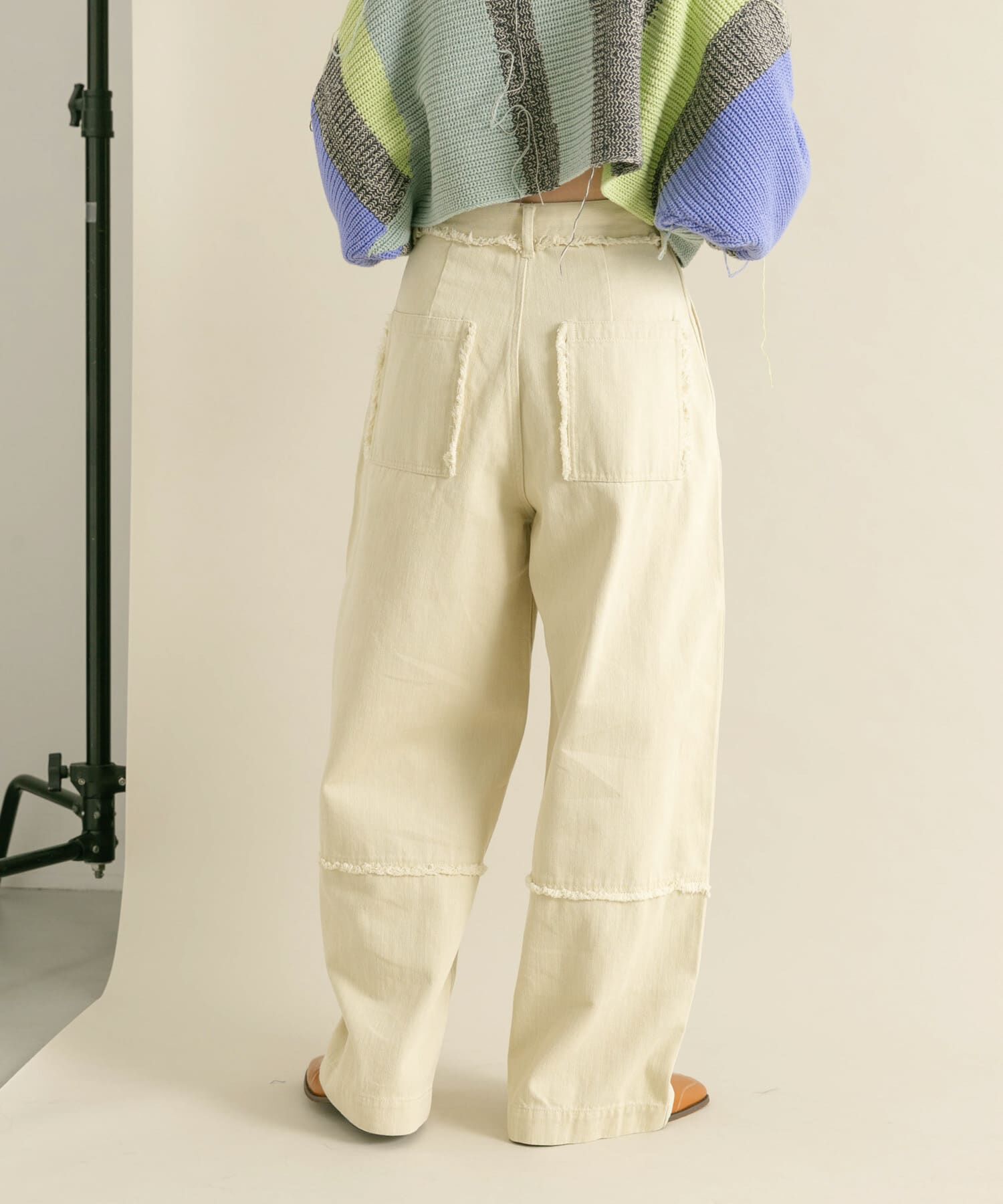  「『2サイズ展開』フリンジストレートパンツ」|その他|